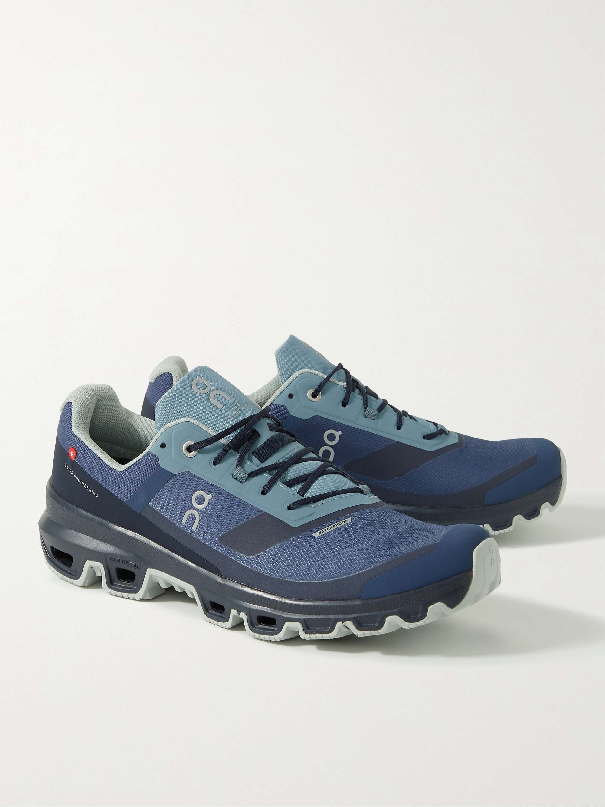 ON-RUNNING Cloudventure Waterproof Neoprene-Trimmed Mesh Running Sneakers