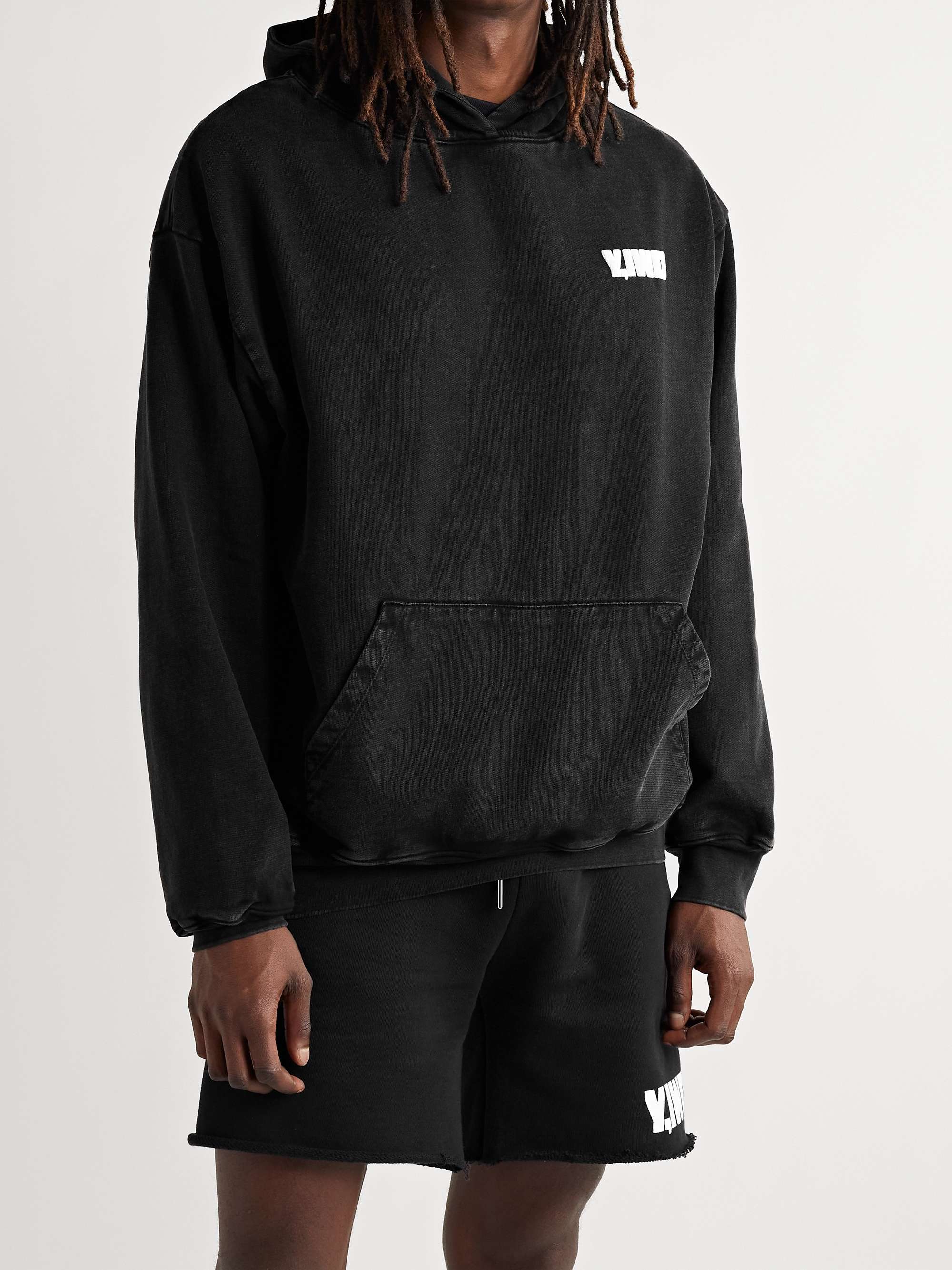 Y,IWO Logo-Print Cotton-Jersey Hoodie