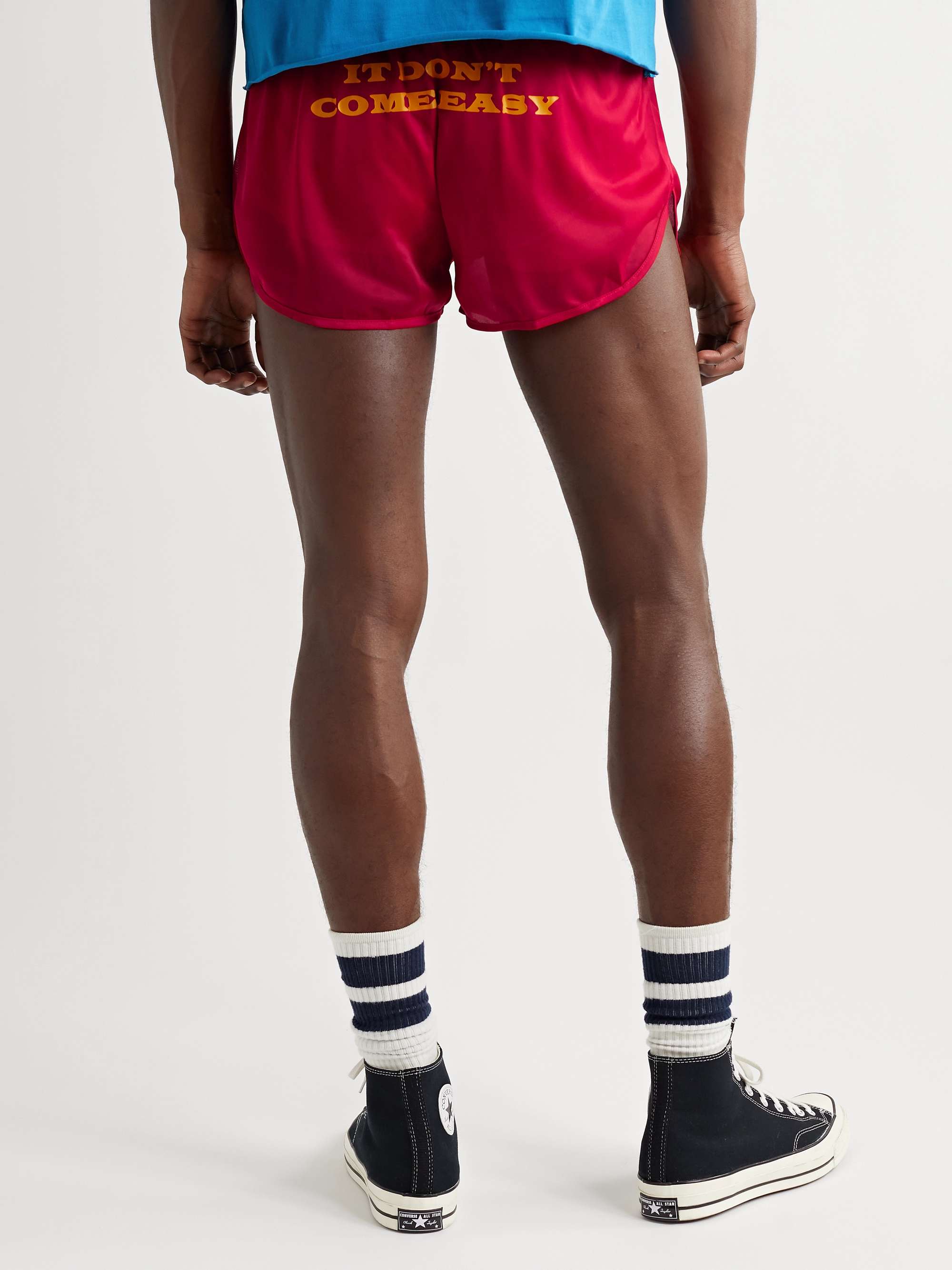 Y,IWO Slim-Fit Printed Jersey Shorts