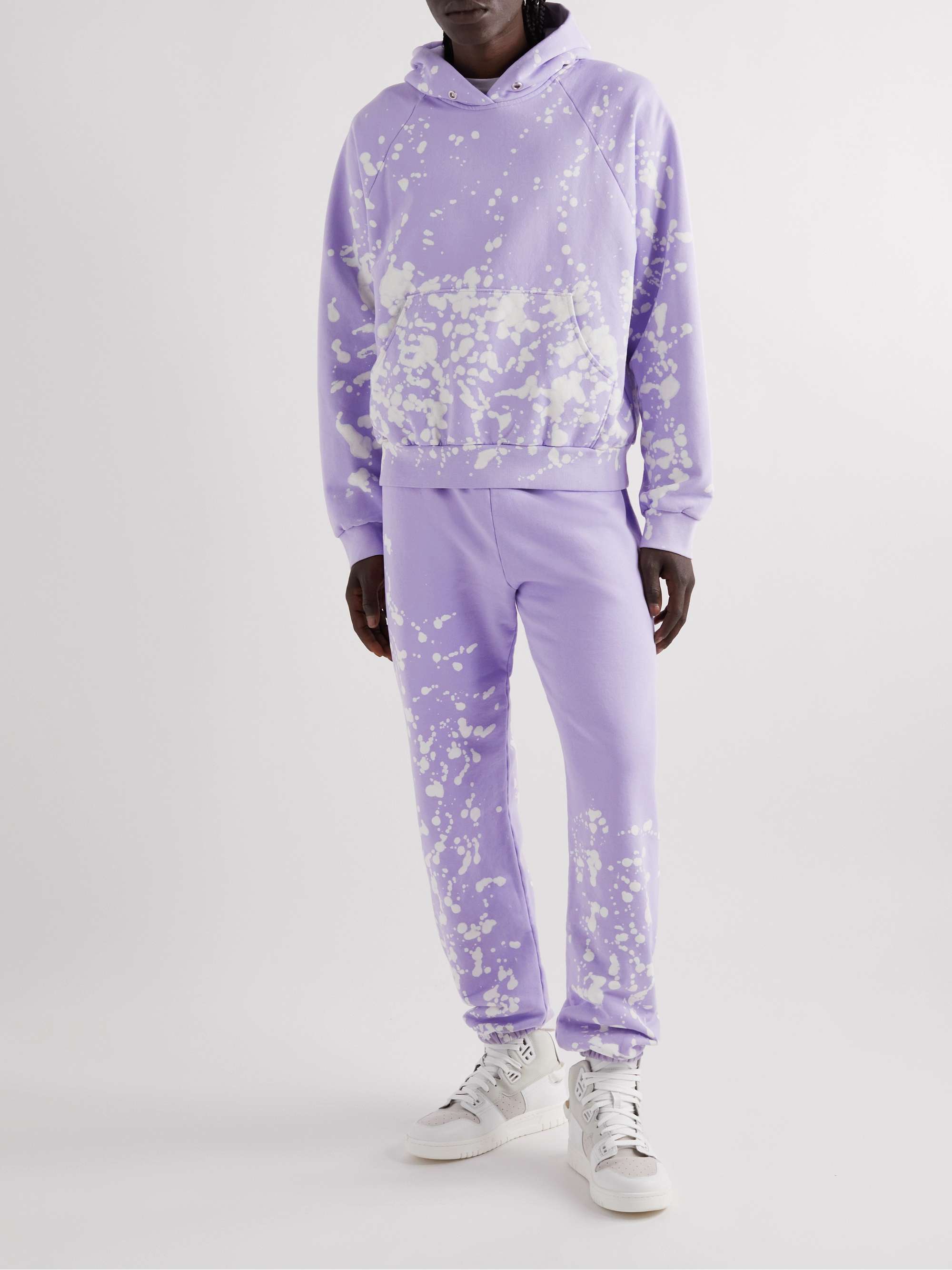 LIBERAL YOUTH MINISTRY Tapered Bleached Cotton-Jersey Sweatpants