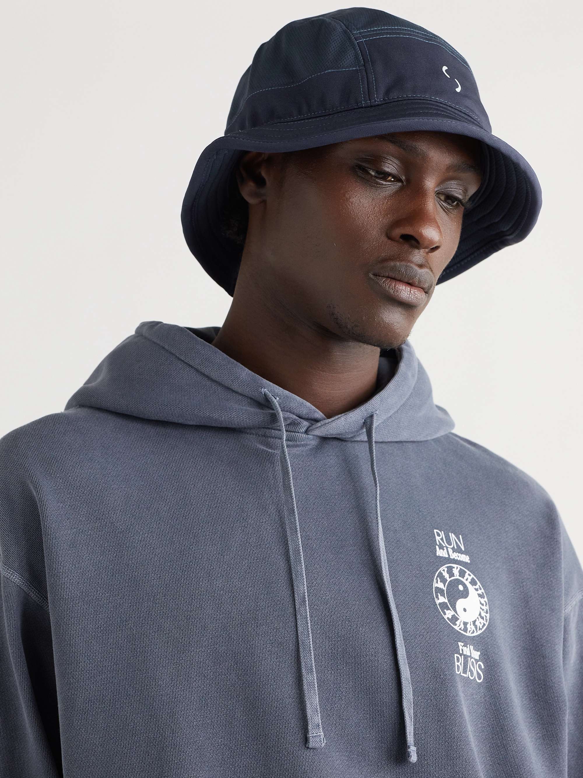REIGNING CHAMP + Ryan Willms Logo-Print Canvas and Mesh Bucket Hat