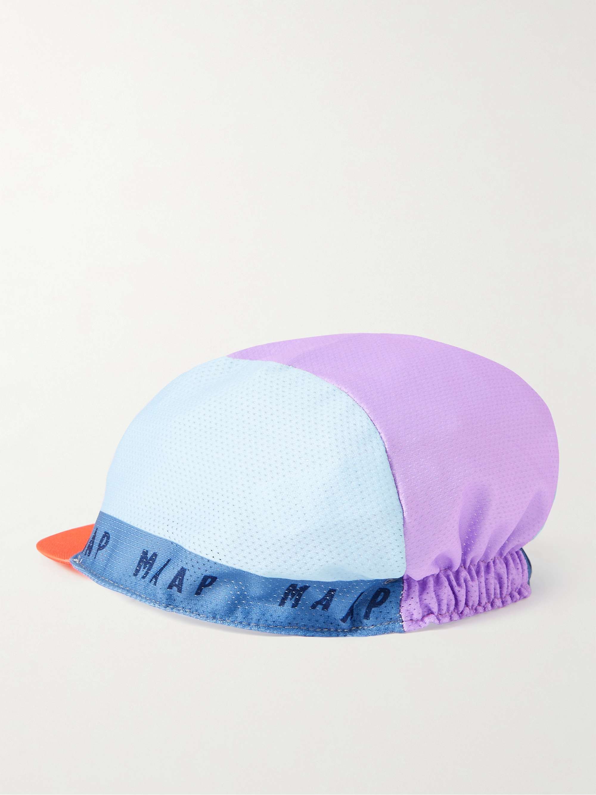 MAAP Voyage Logo-Print Colour-Block Cotton-Mesh Cycling Cap