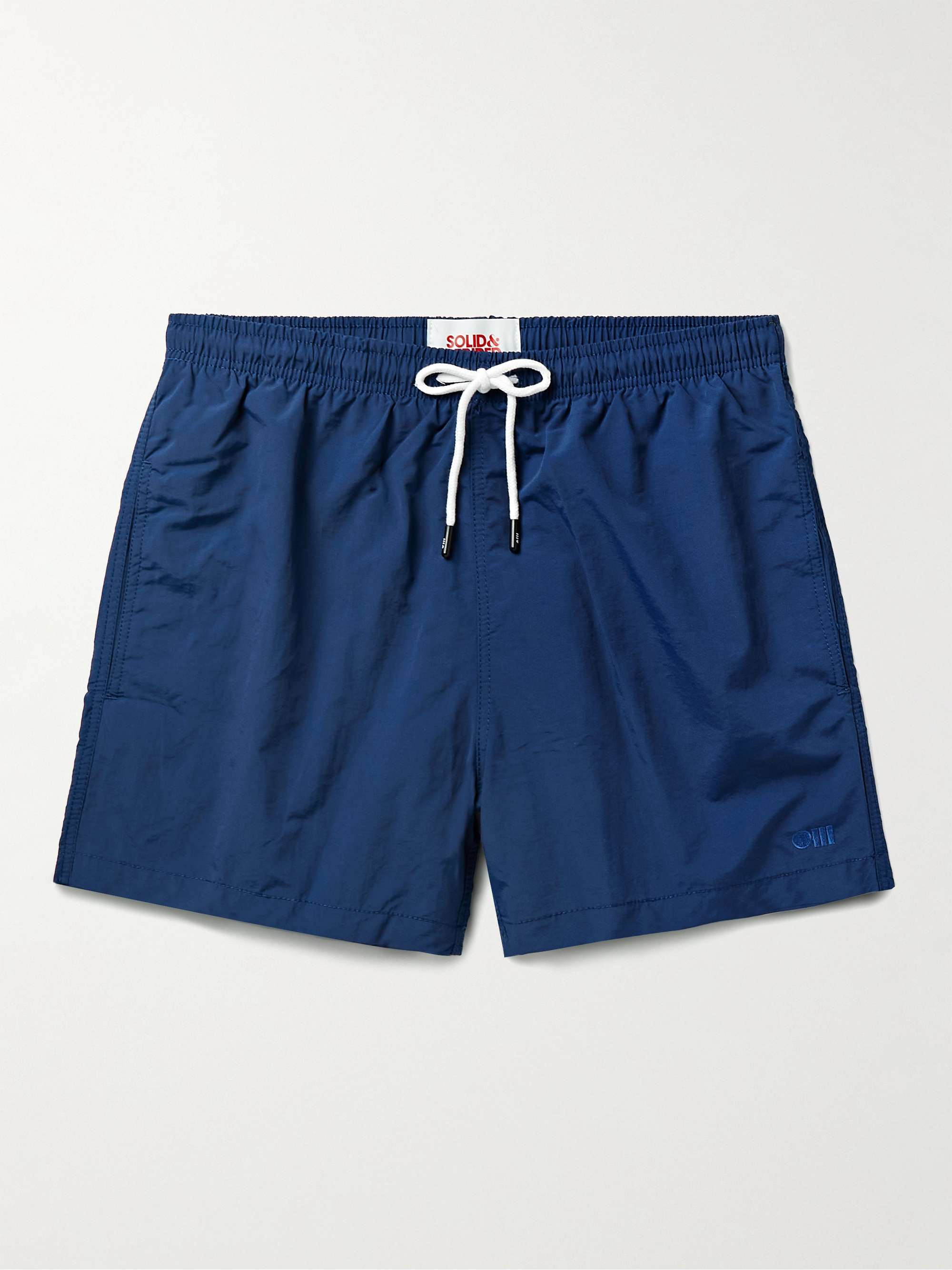 SOLID & STRIPED The Classic Short-Length Swim Shorts