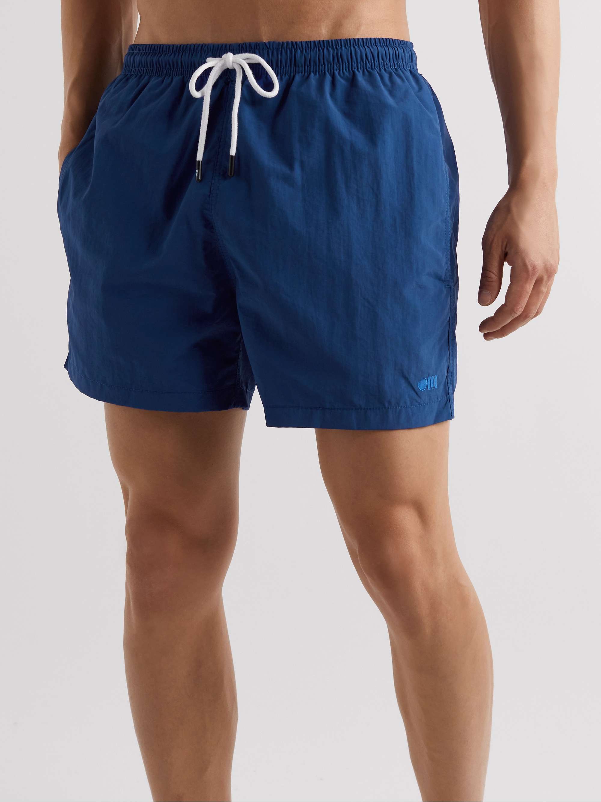 SOLID & STRIPED The Classic Short-Length Swim Shorts