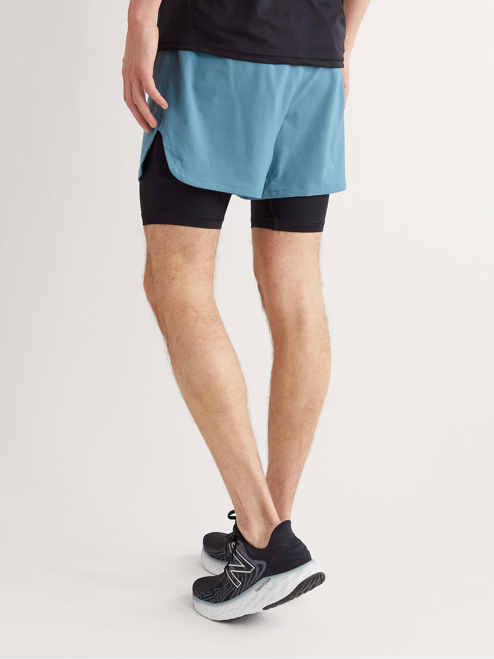 NEW BALANCE Q Speed Fuel Slim-Fit 2-in-1 NB DRY and Stretch-Jersey Shorts