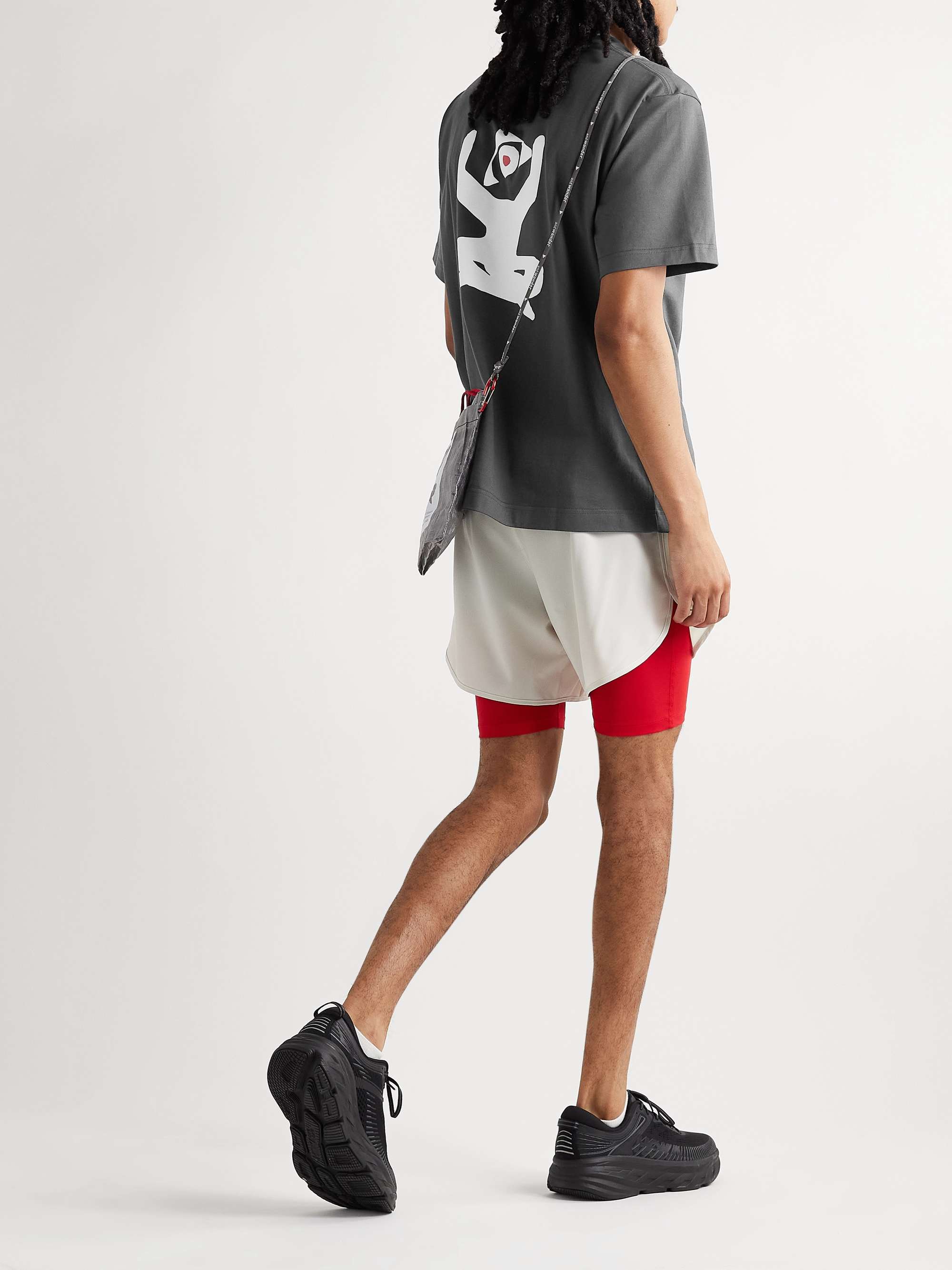 DISTRICT VISION + And Wander Logo-Print Cotton-Jersey T-Shirt