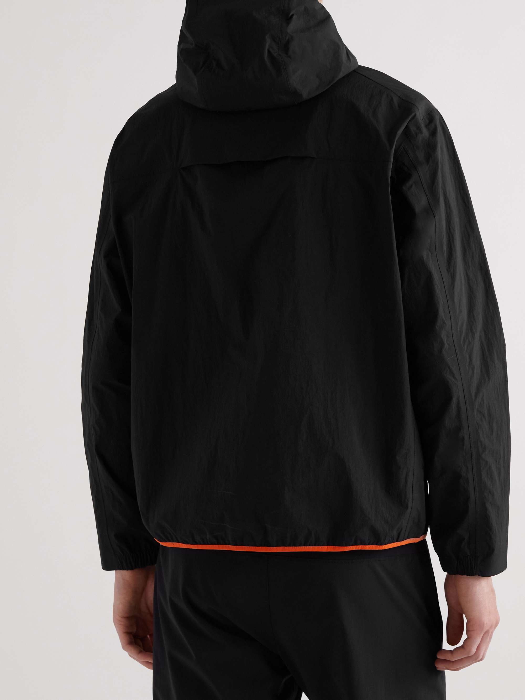 DISTRICT VISION Vassa Logo-Print Recycled Shell Half-Zip Hooded Jacket
