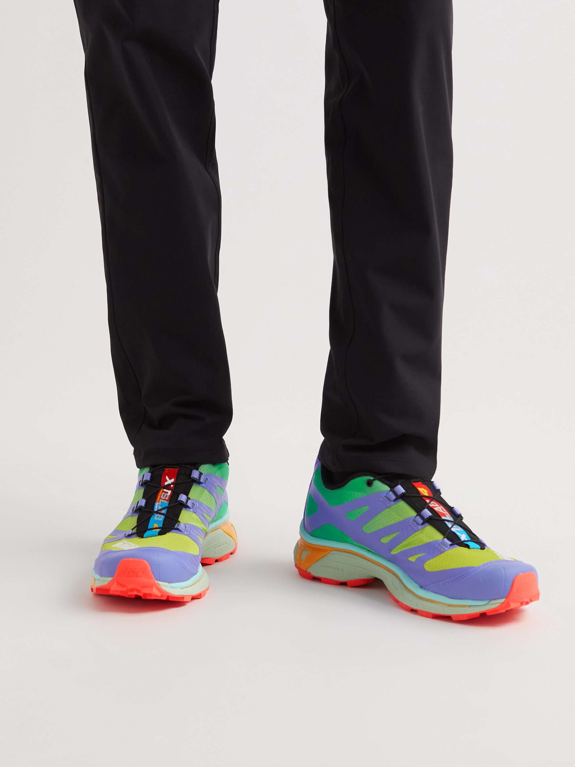 SALOMON XT-4 TPU-Trimmed Mesh Running Sneakers