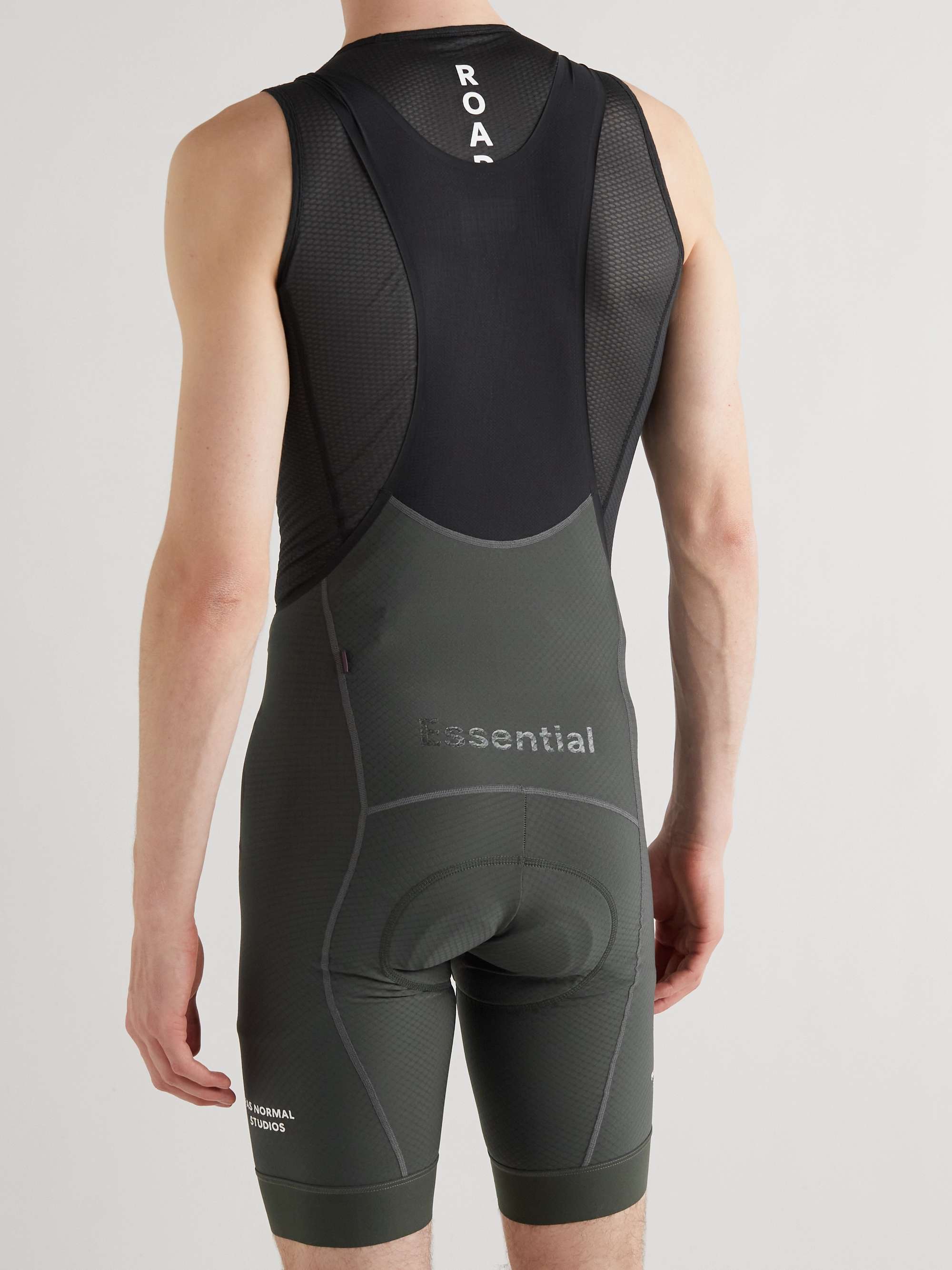 PAS NORMAL STUDIOS Essential Logo-Print Stretch-Jersey and Mesh Cycling Bib Shorts