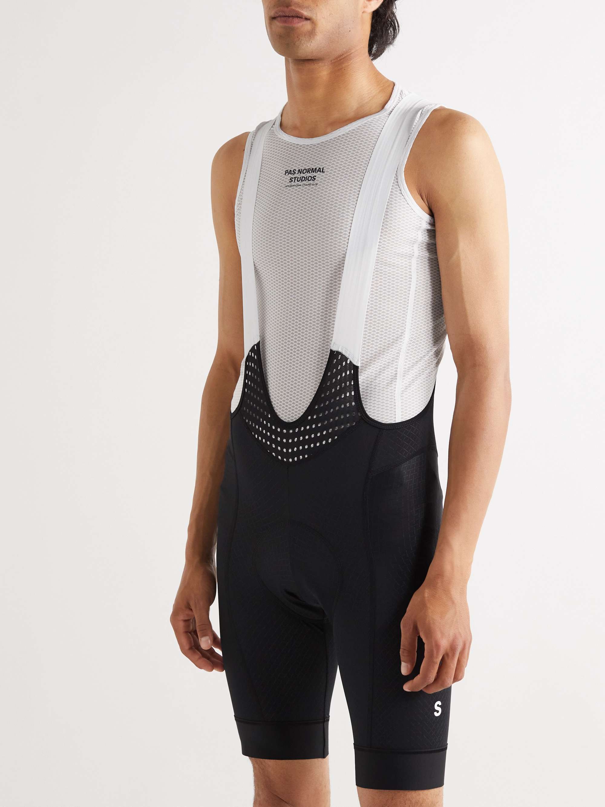 PAS NORMAL STUDIOS Mechanism Logo-Print Stretch-Jersey and Mesh Cycling Bib Shorts