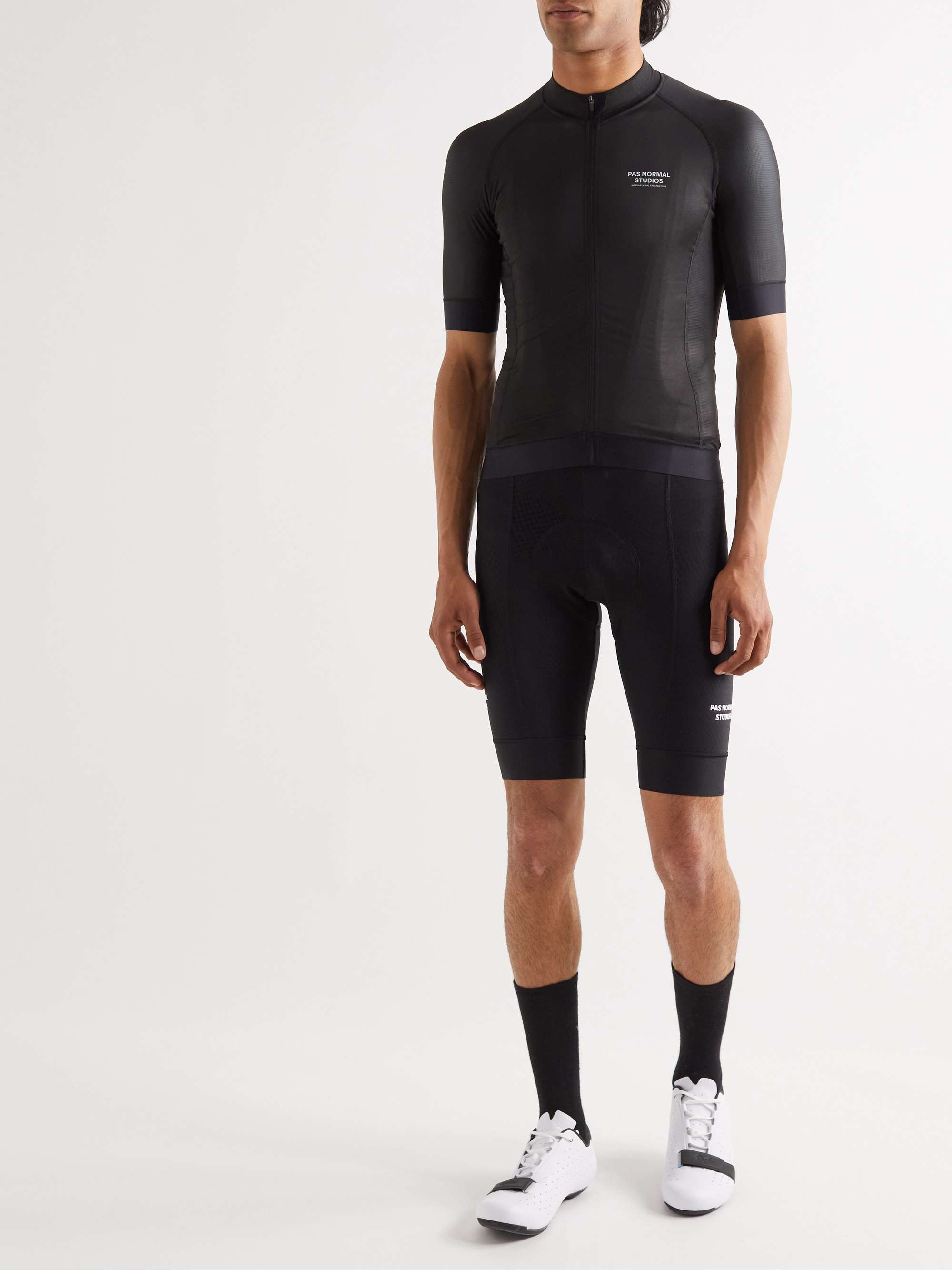 PAS NORMAL STUDIOS Essential Logo-Print Stretch-Jersey and Mesh Cycling Bib Shorts