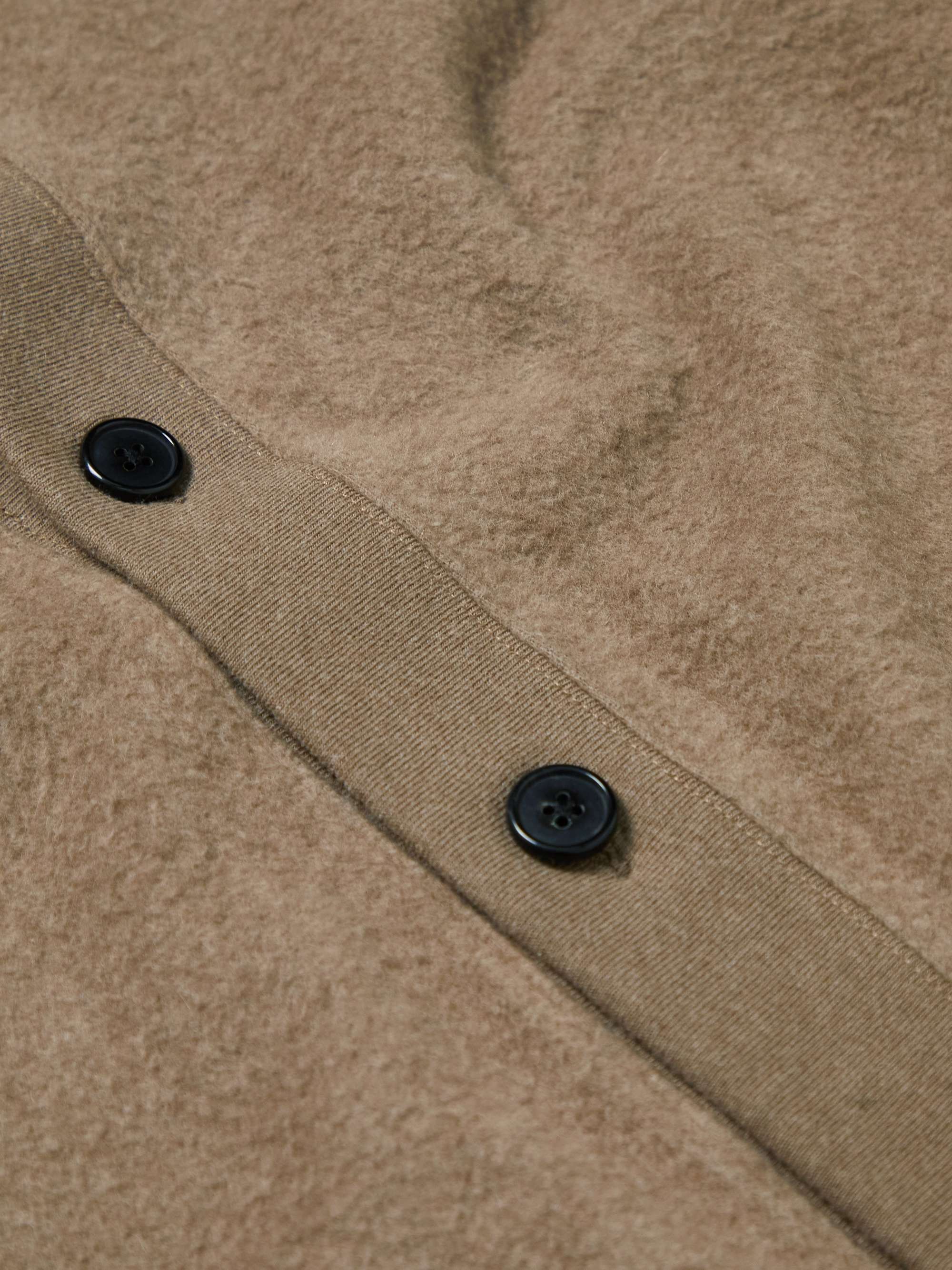 SSAM Nolan Brushed Cotton and Camel Hair-Blend Cardigan
