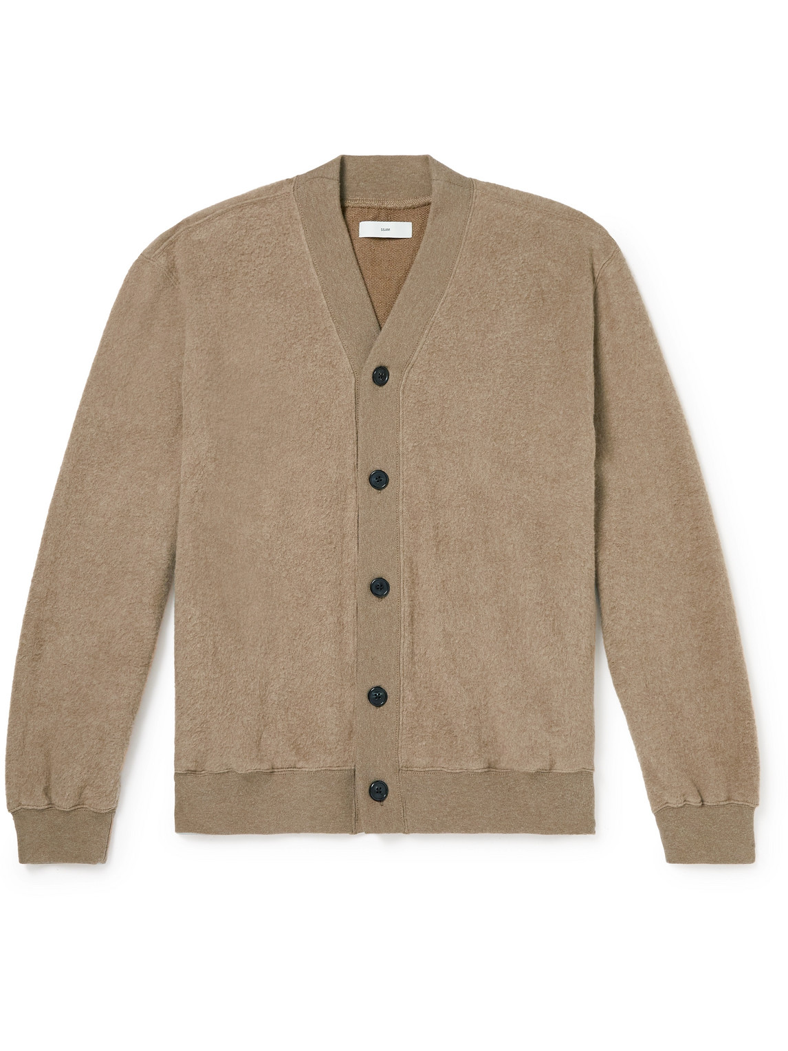SSAM – Nolan Brushed Cotton and Camel Hair-Blend Cardigan