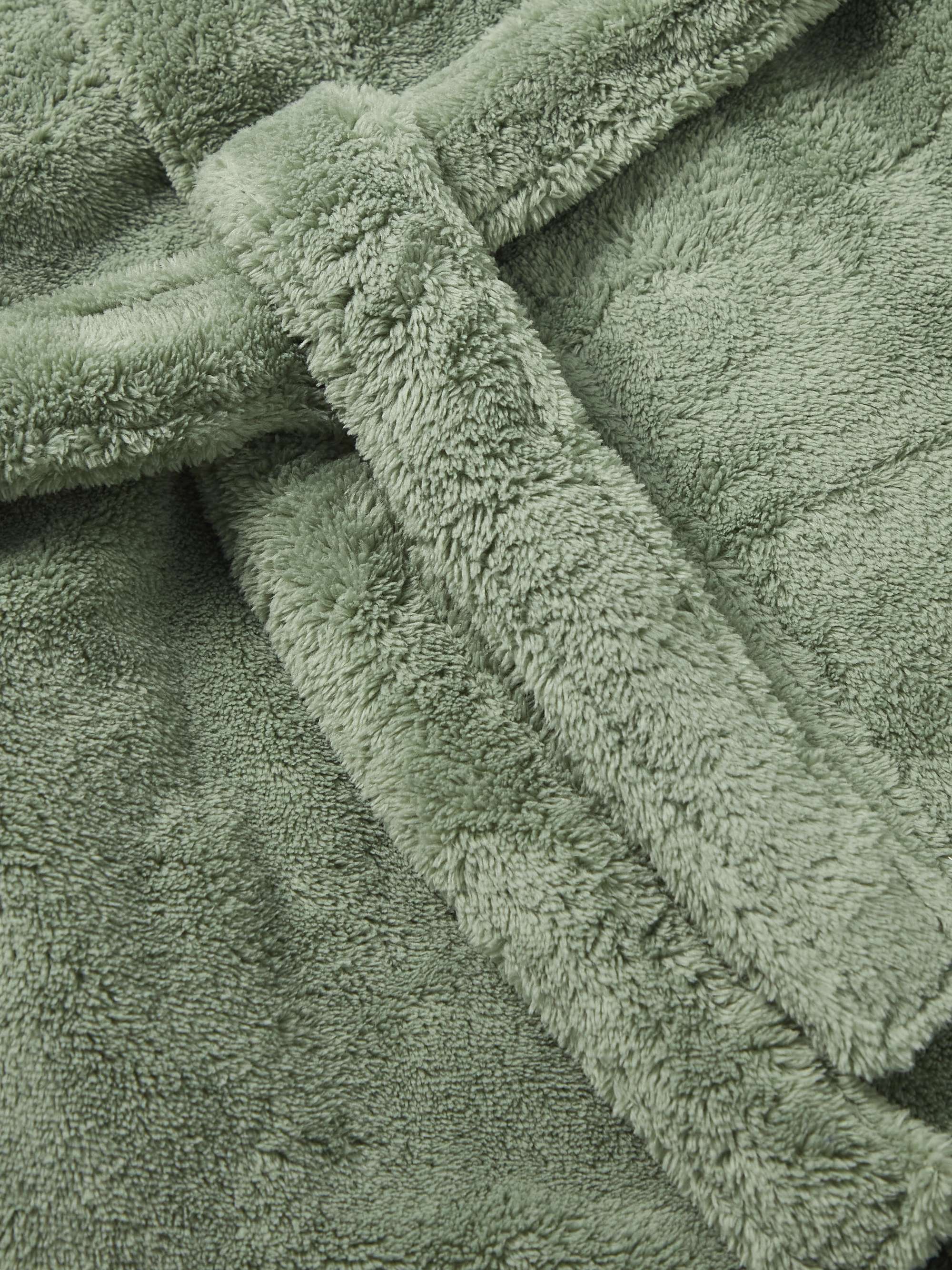 SOHO HOME Logo-Embroidered Recycled Fleece Robe