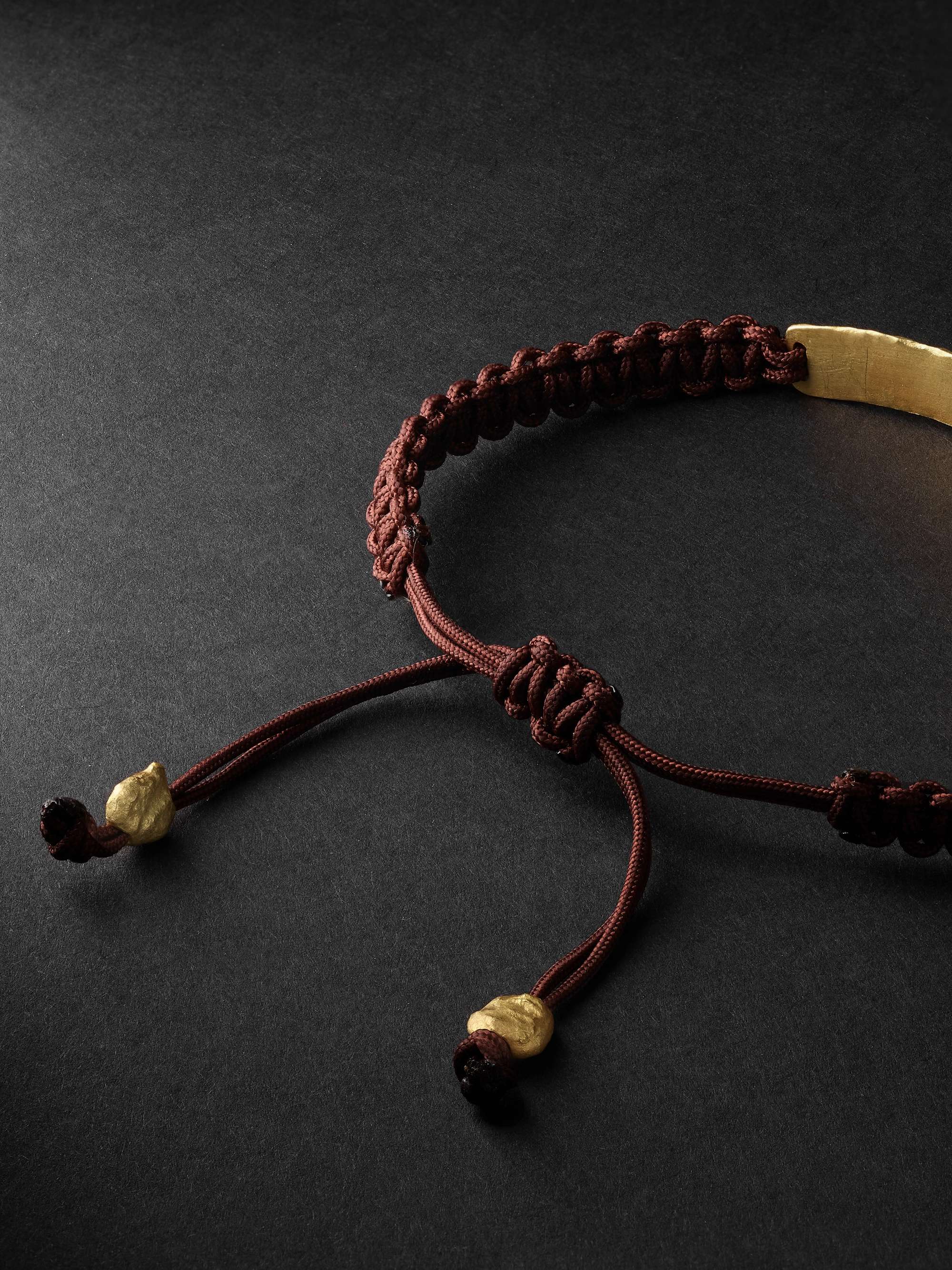 ELHANATI Mezuzah Gold and Cord Bracelet