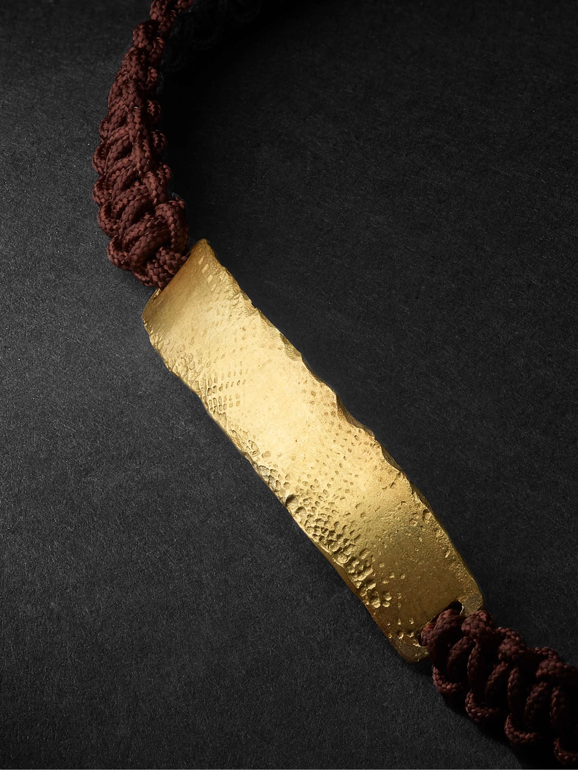 ELHANATI Mezuzah Gold and Cord Bracelet
