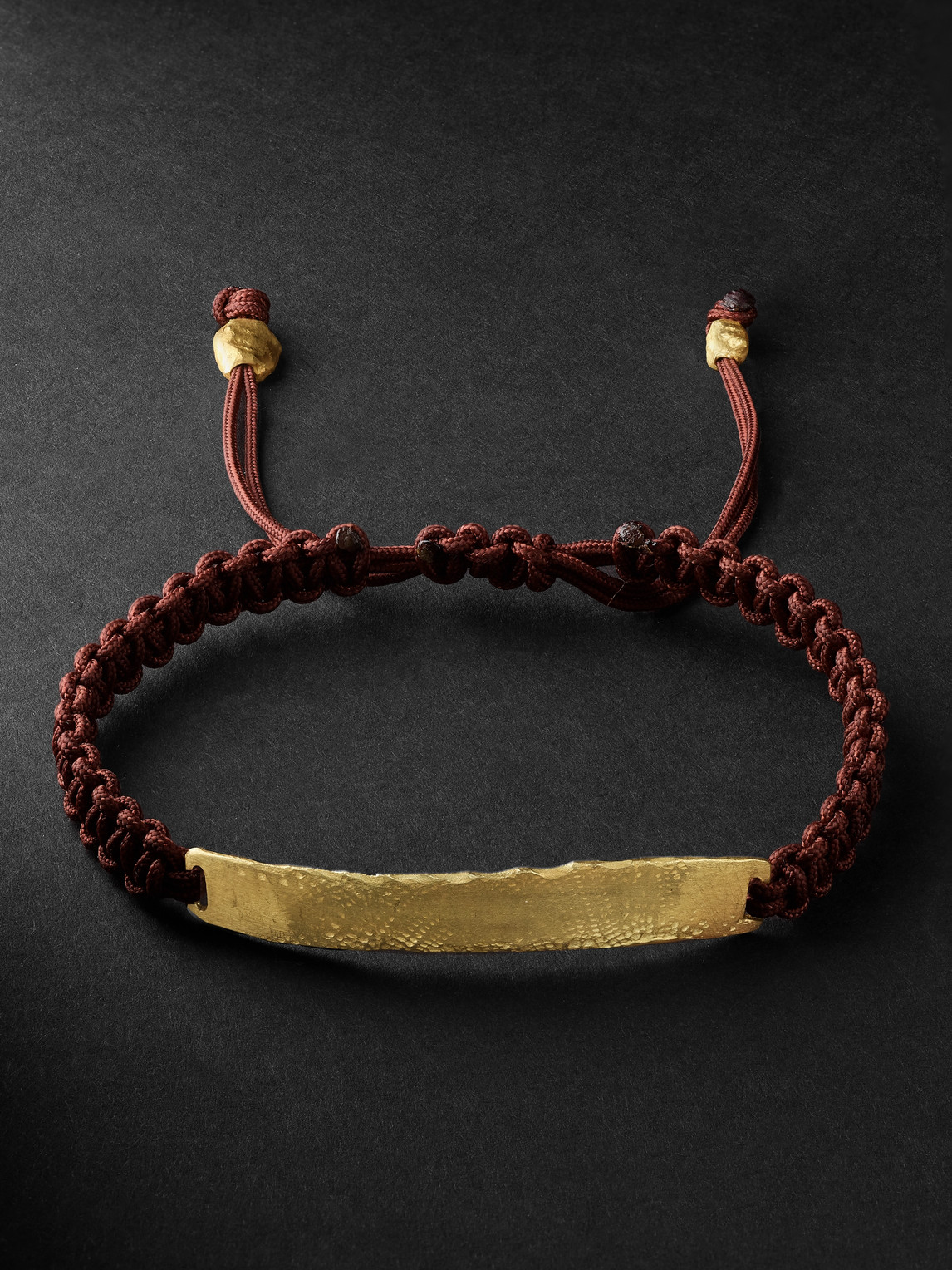 Mezuzah Gold and Cord Bracelet
