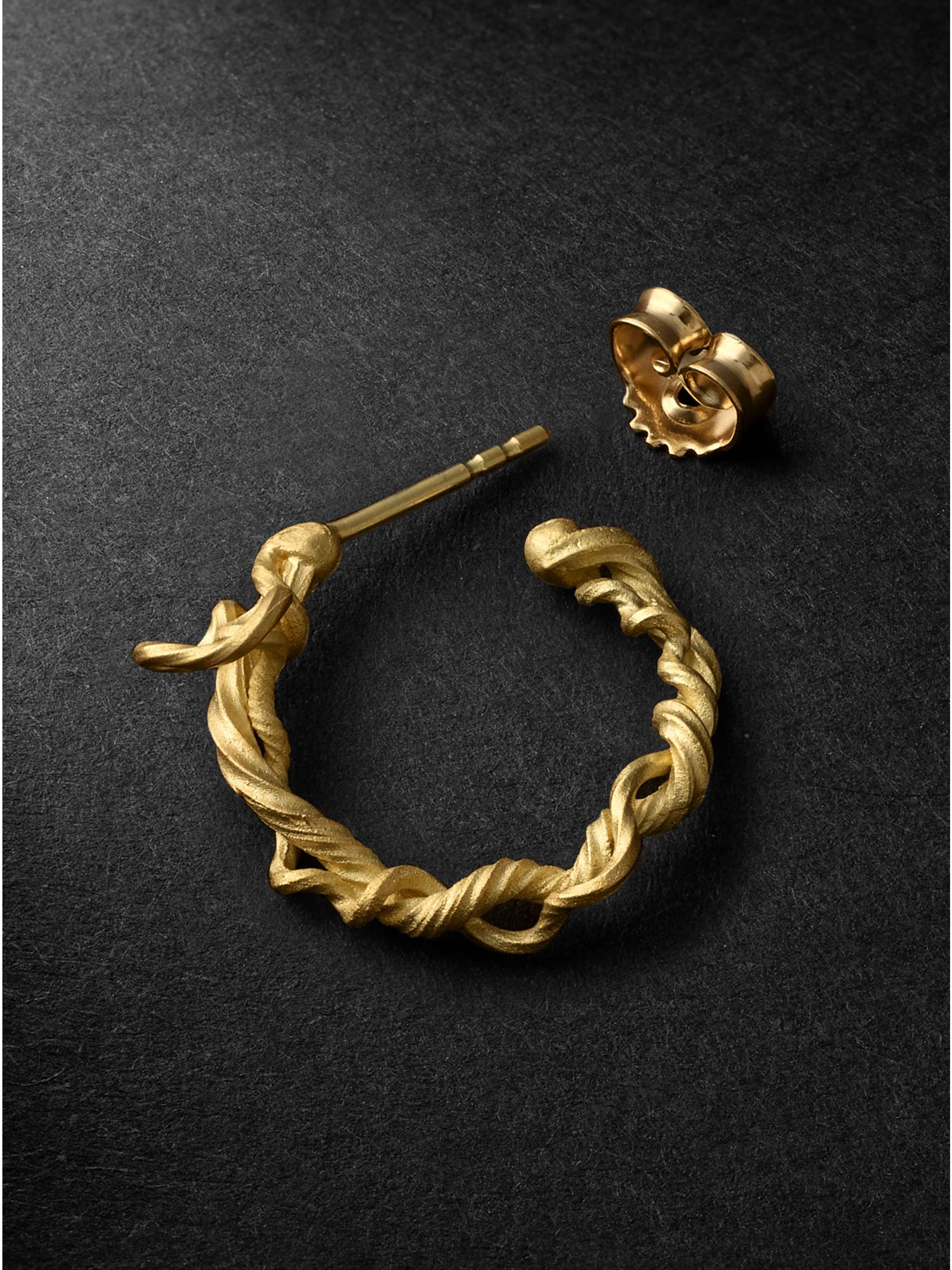 ELHANATI Gold Single Hoop Earring
