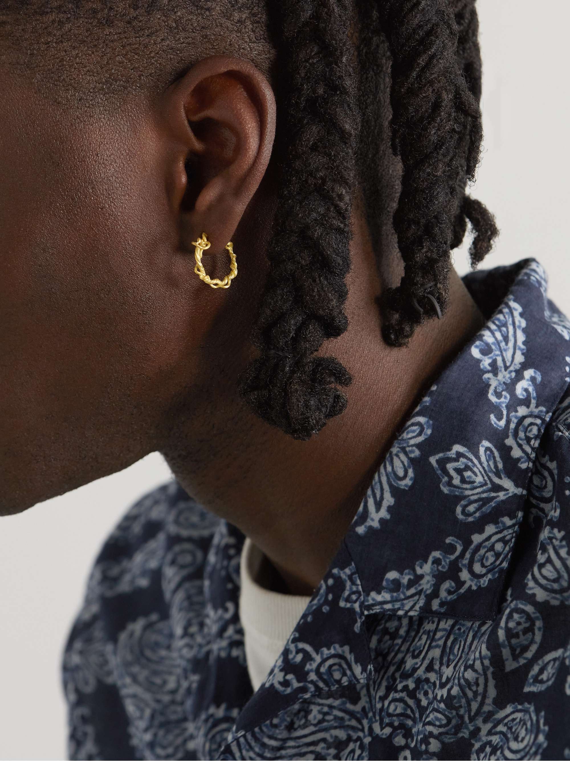 ELHANATI Gold Single Hoop Earring