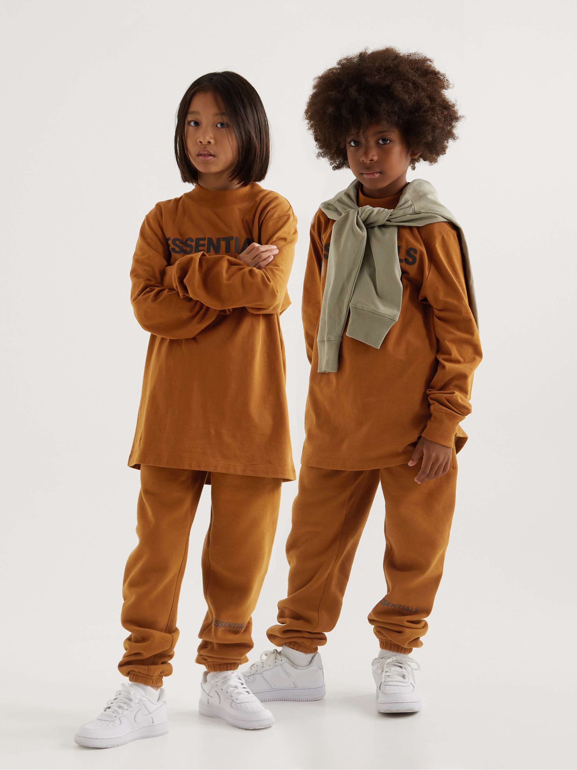 FEAR OF GOD ESSENTIALS KIDS Logo-Print Cotton-Blend Jersey Drawstring Sweatpants
