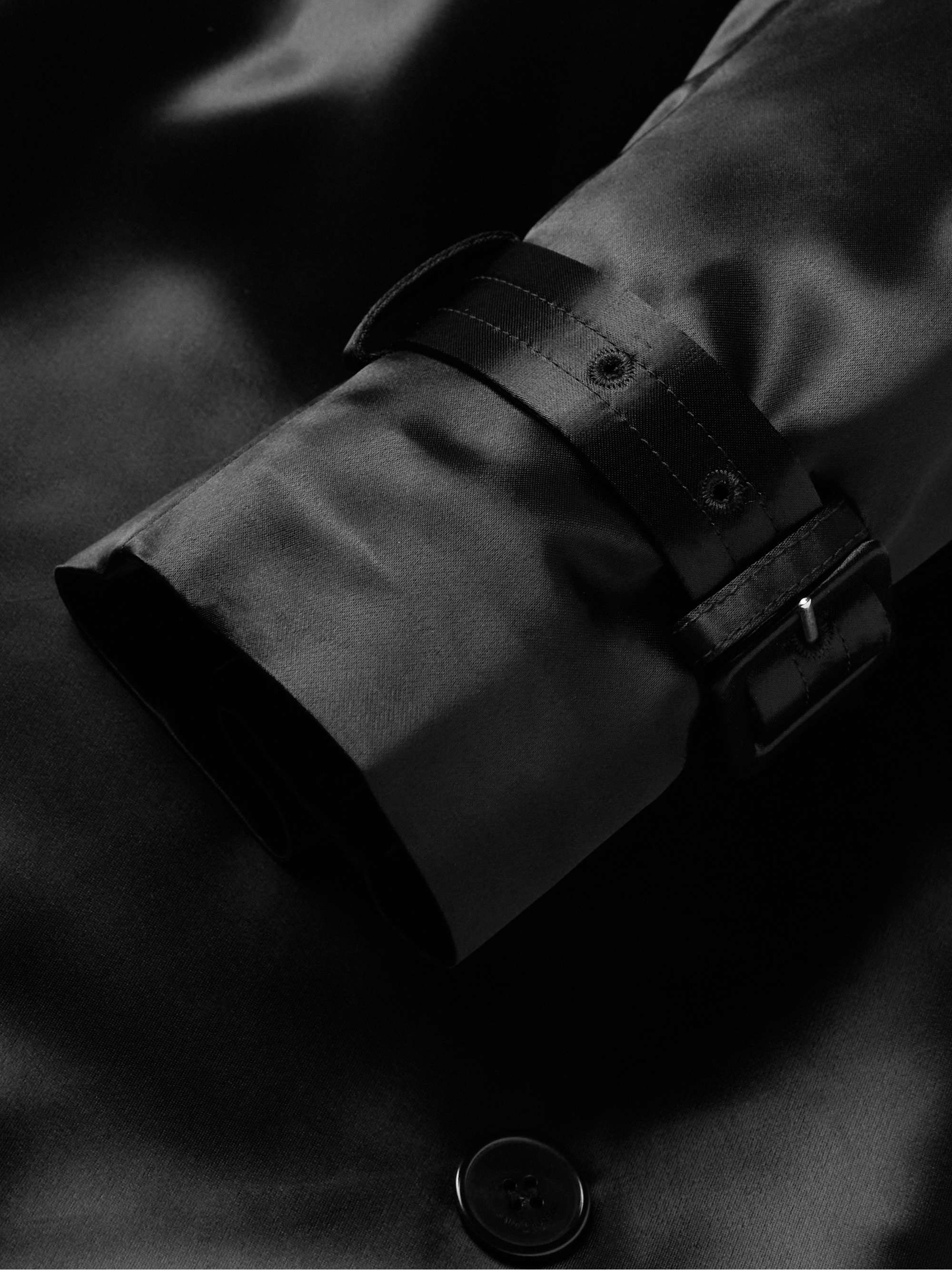 SAINT LAURENT Belted Satin Trench Coat