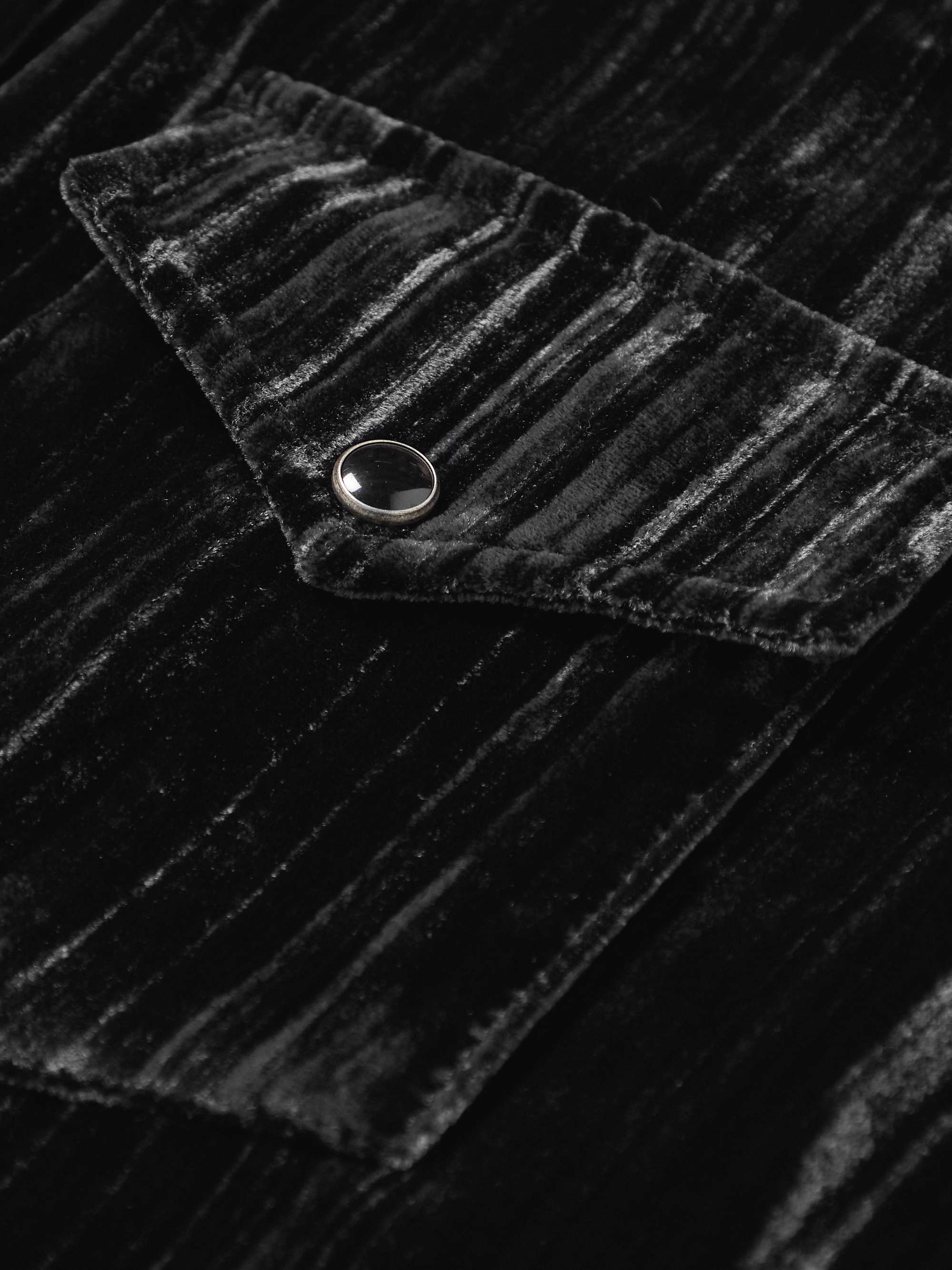 SAINT LAURENT Ribbed Velvet Western Shirt