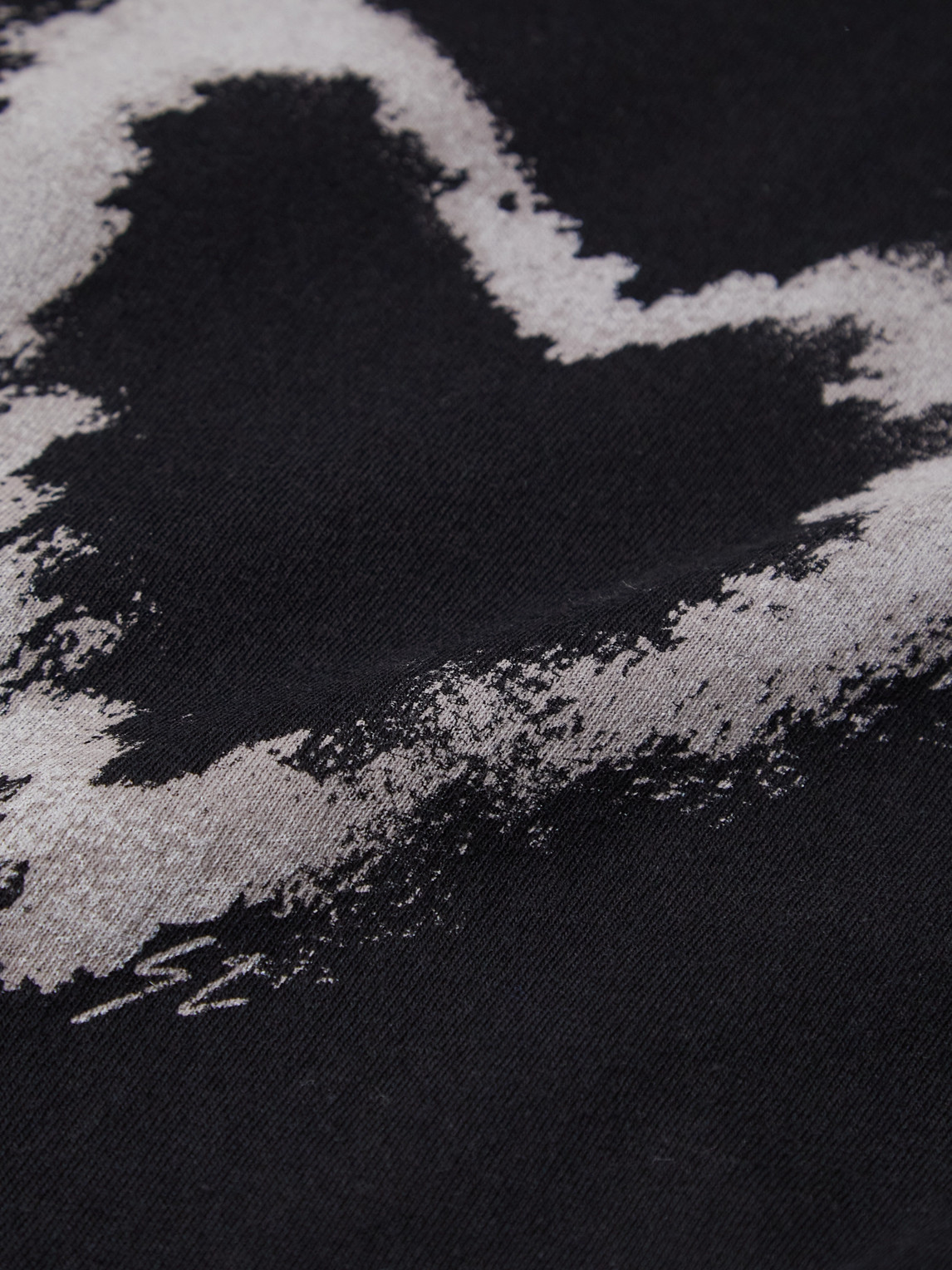Shop Saint Laurent Distressed Printed Cotton-jersey T-shirt In Black