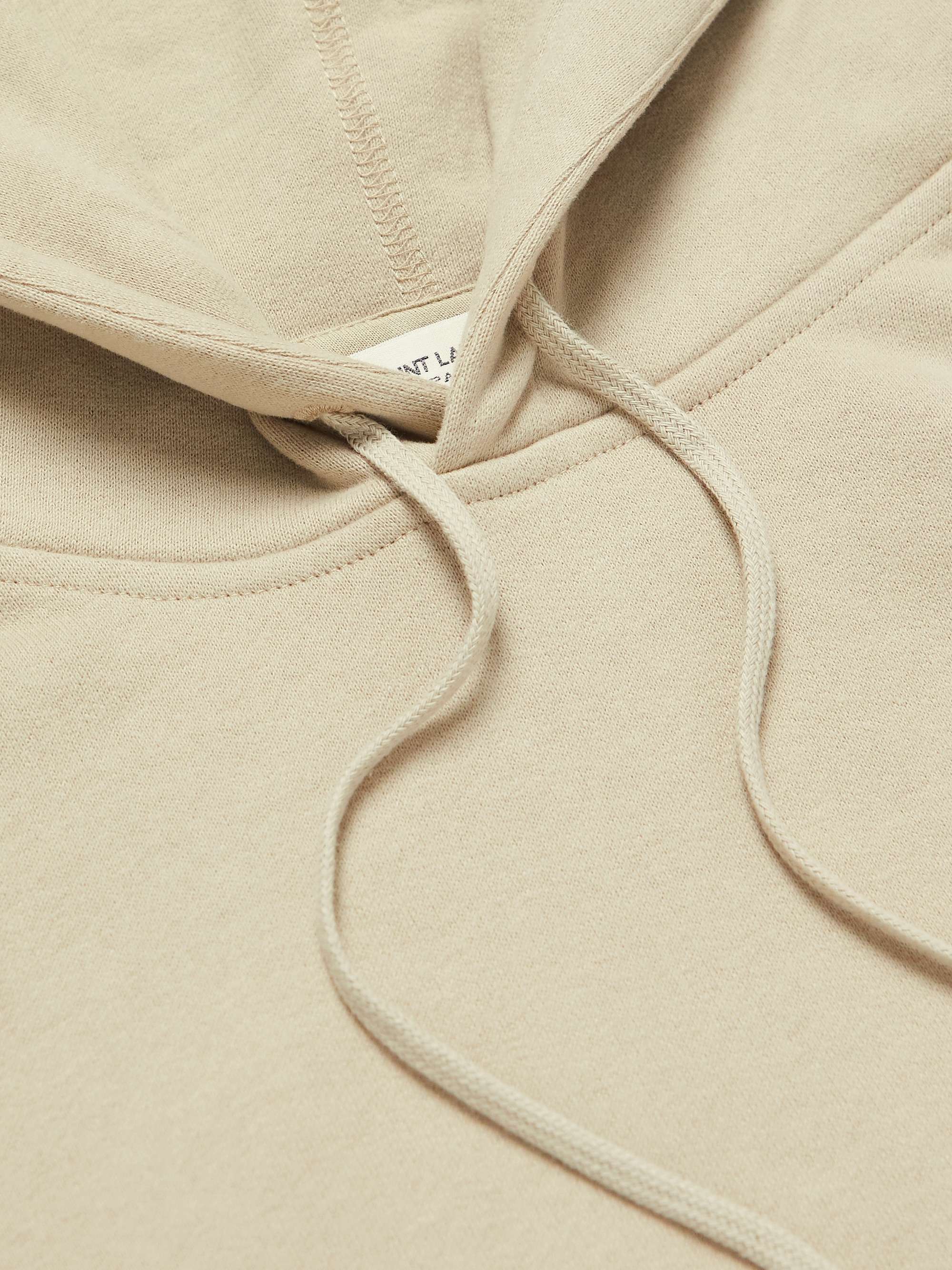 SAINT LAURENT Logo-Print Cotton-Jersey Hoodie
