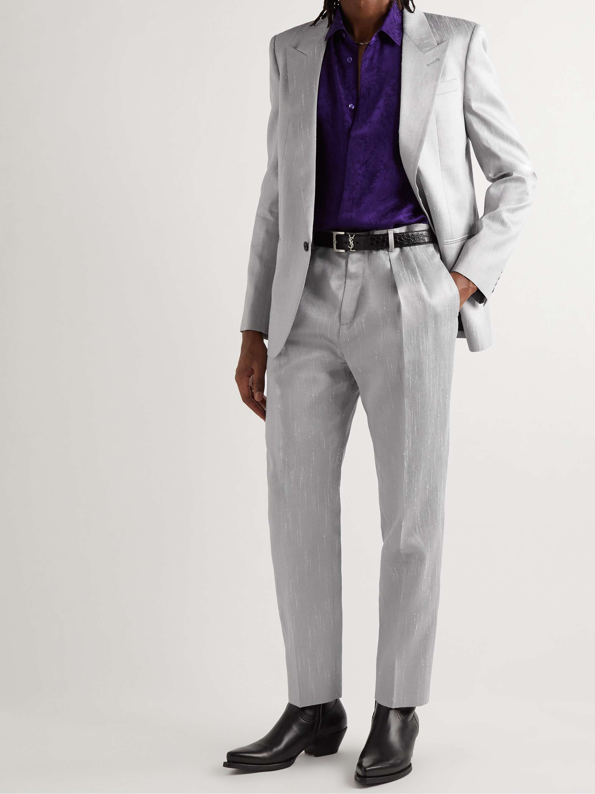 SAINT LAURENT Dupioni Suit Jacket