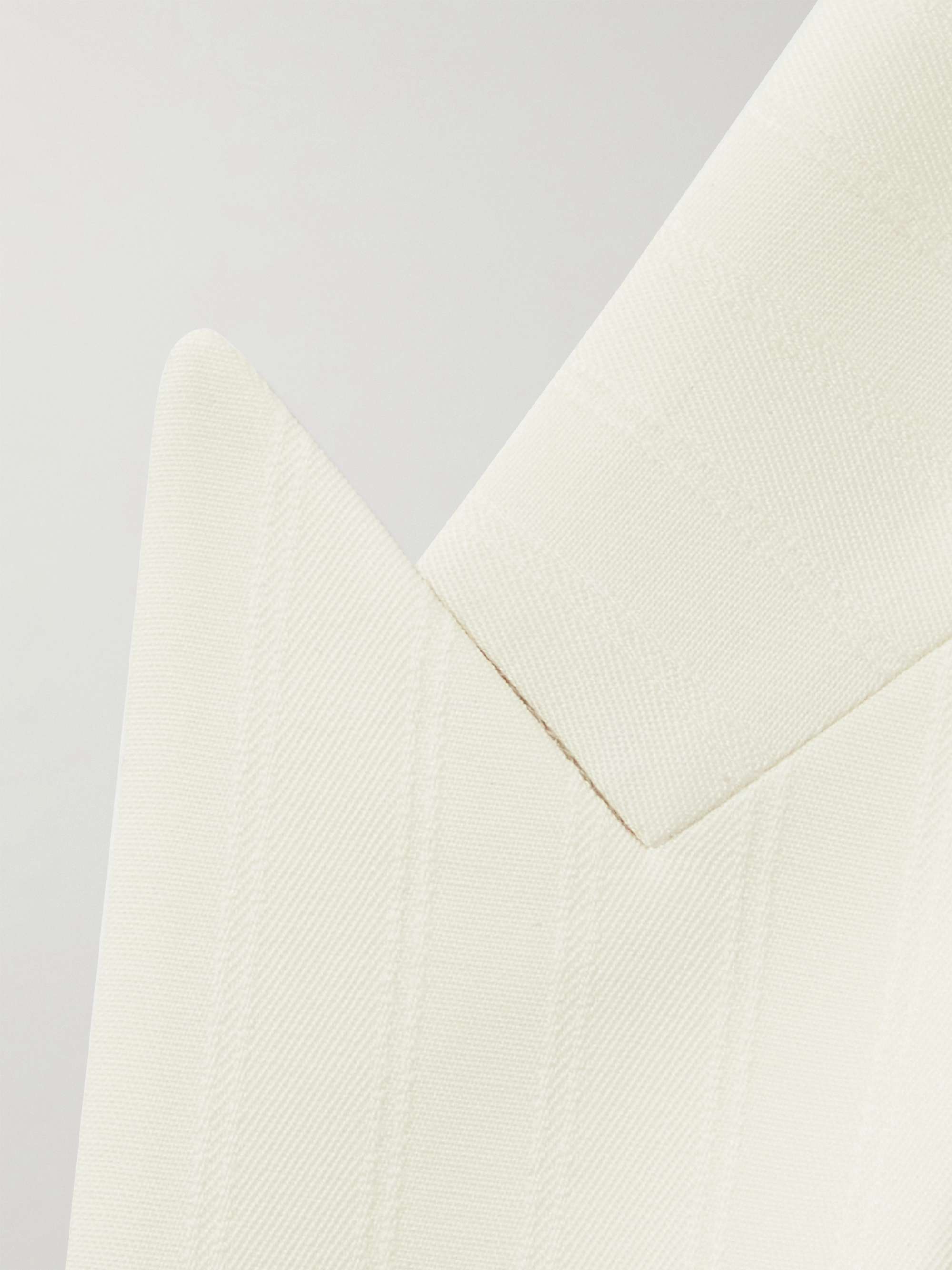 SAINT LAURENT Slim-Fit Satin-Trimmed Wool-Jacquard Blazer