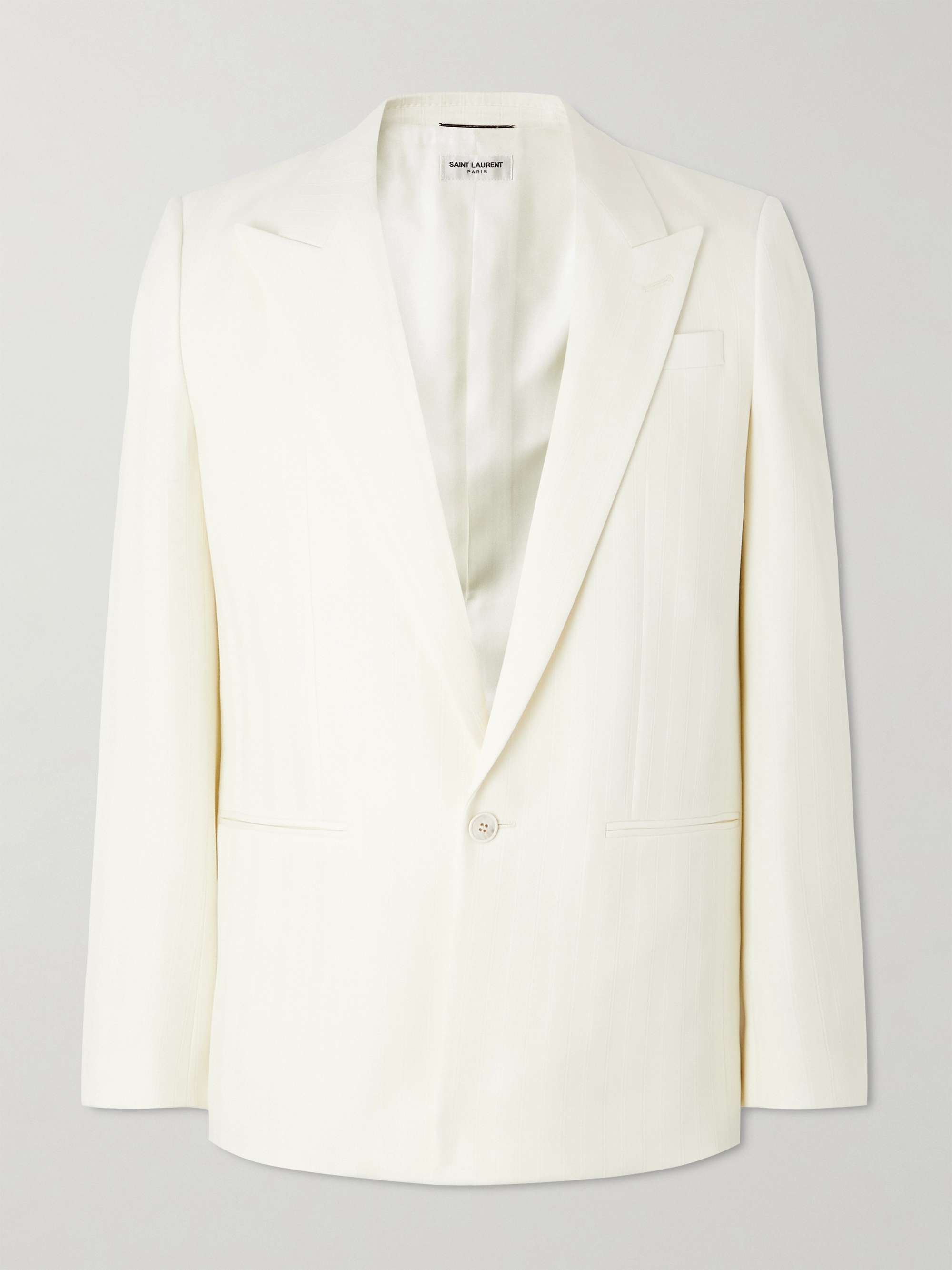 Saint laurent white best sale blazer