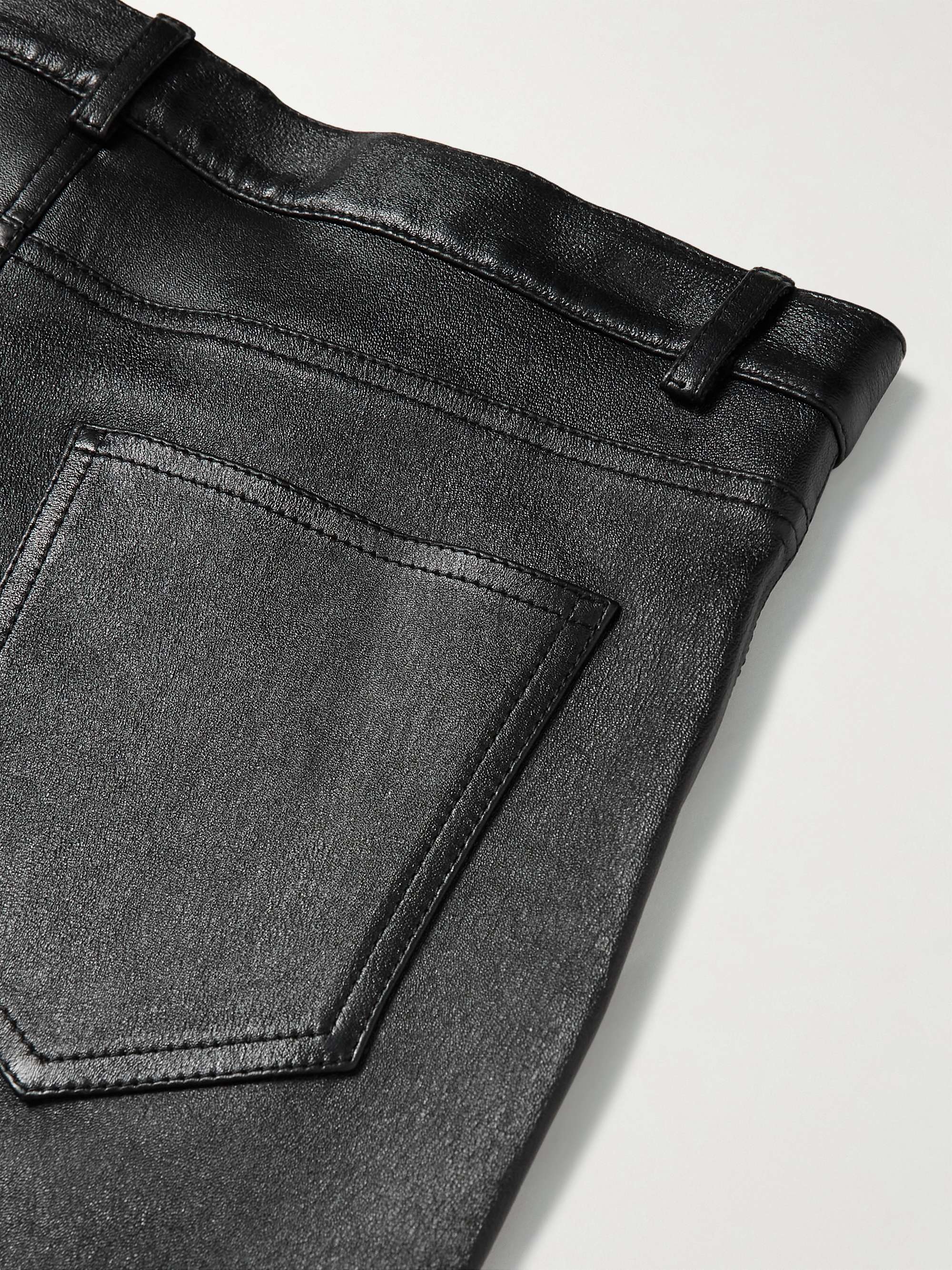 SAINT LAURENT Skinny-Fit Leather Trousers