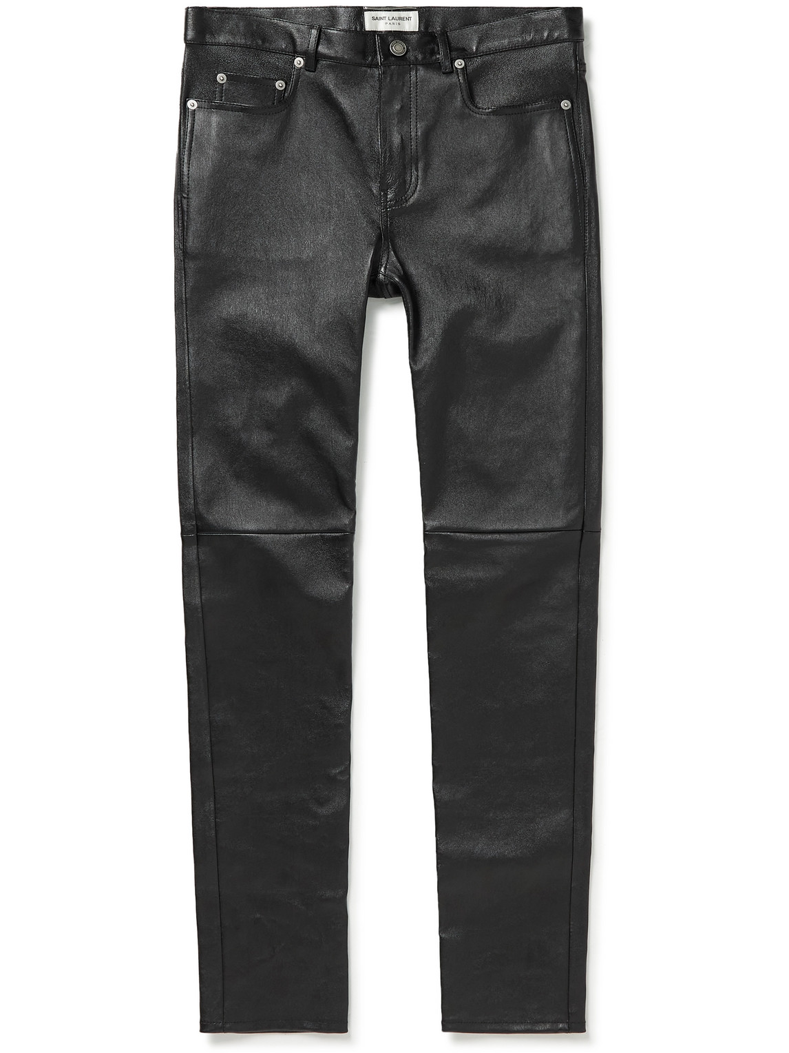 Skinny-Fit Leather Trousers