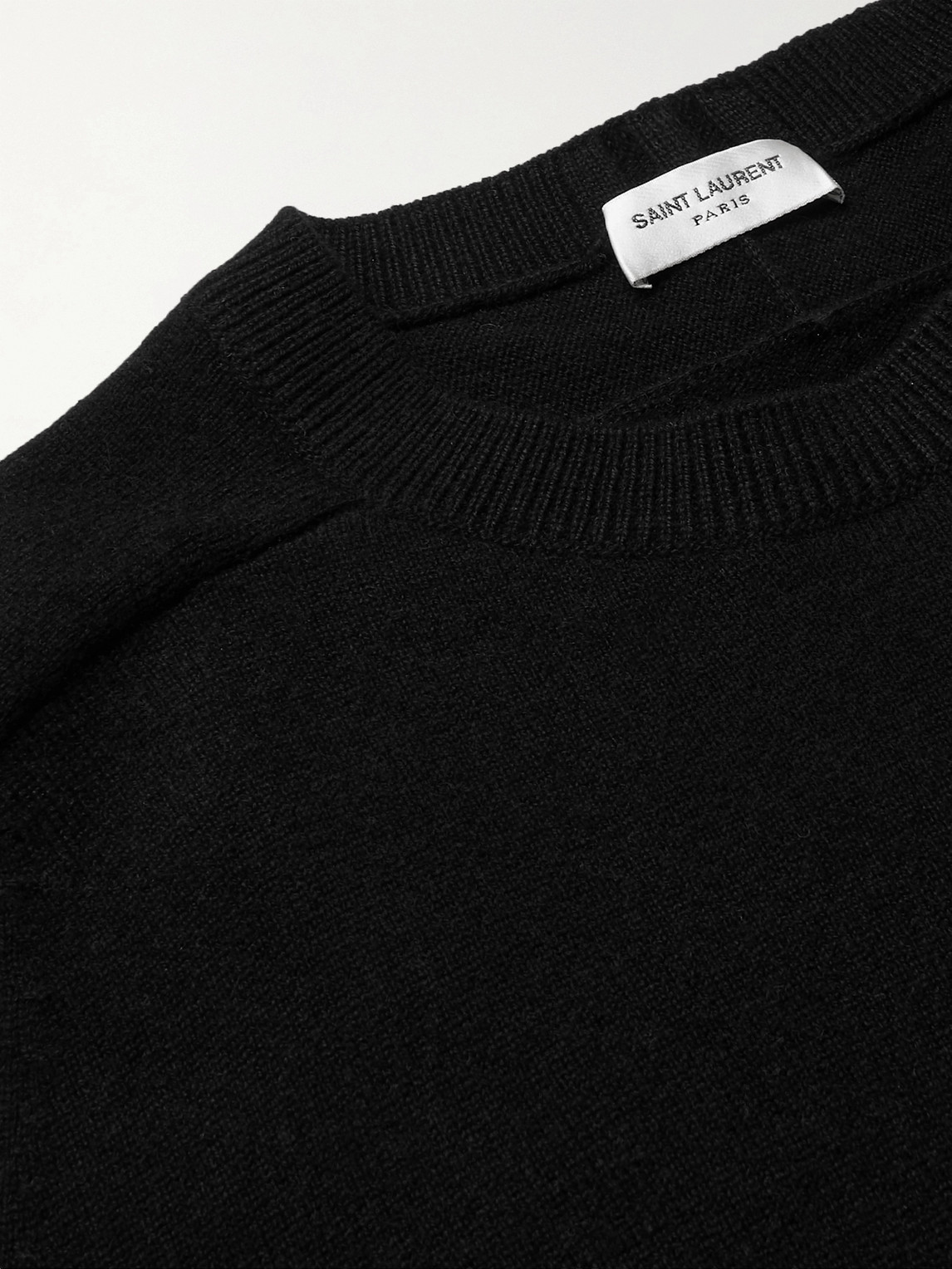 Shop Saint Laurent Slim-fit Cashmere Sweater In Black