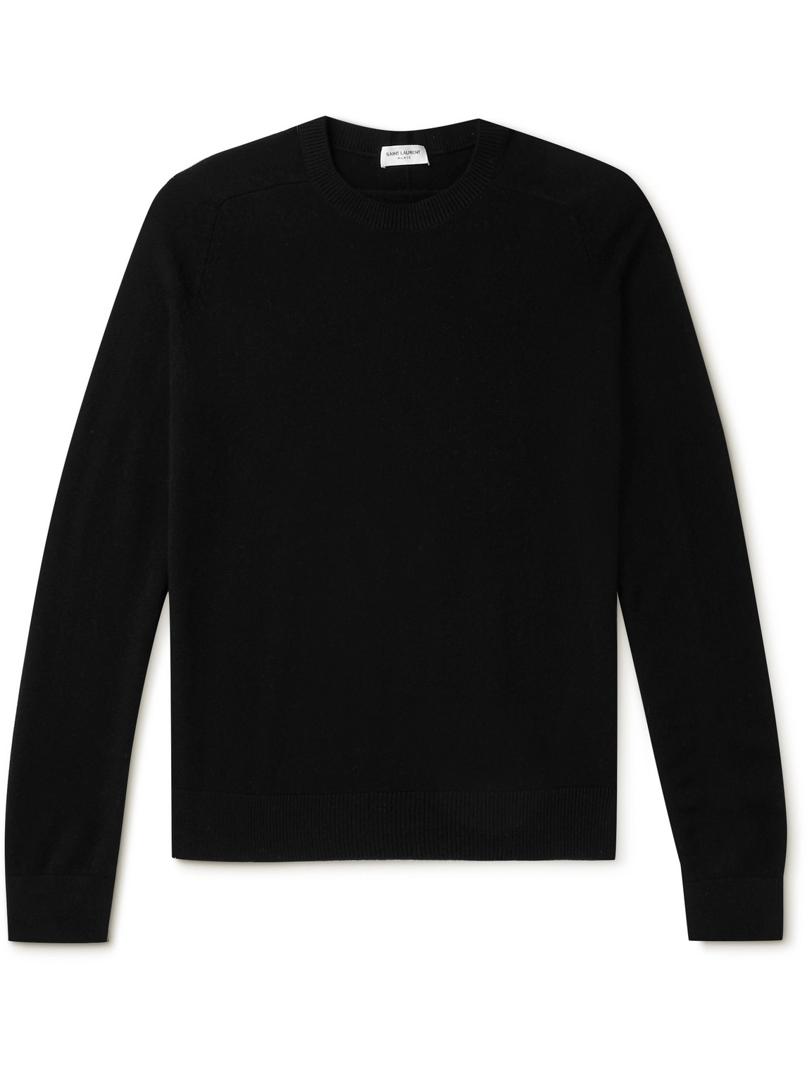 Shop Saint Laurent Slim-fit Cashmere Sweater In Black