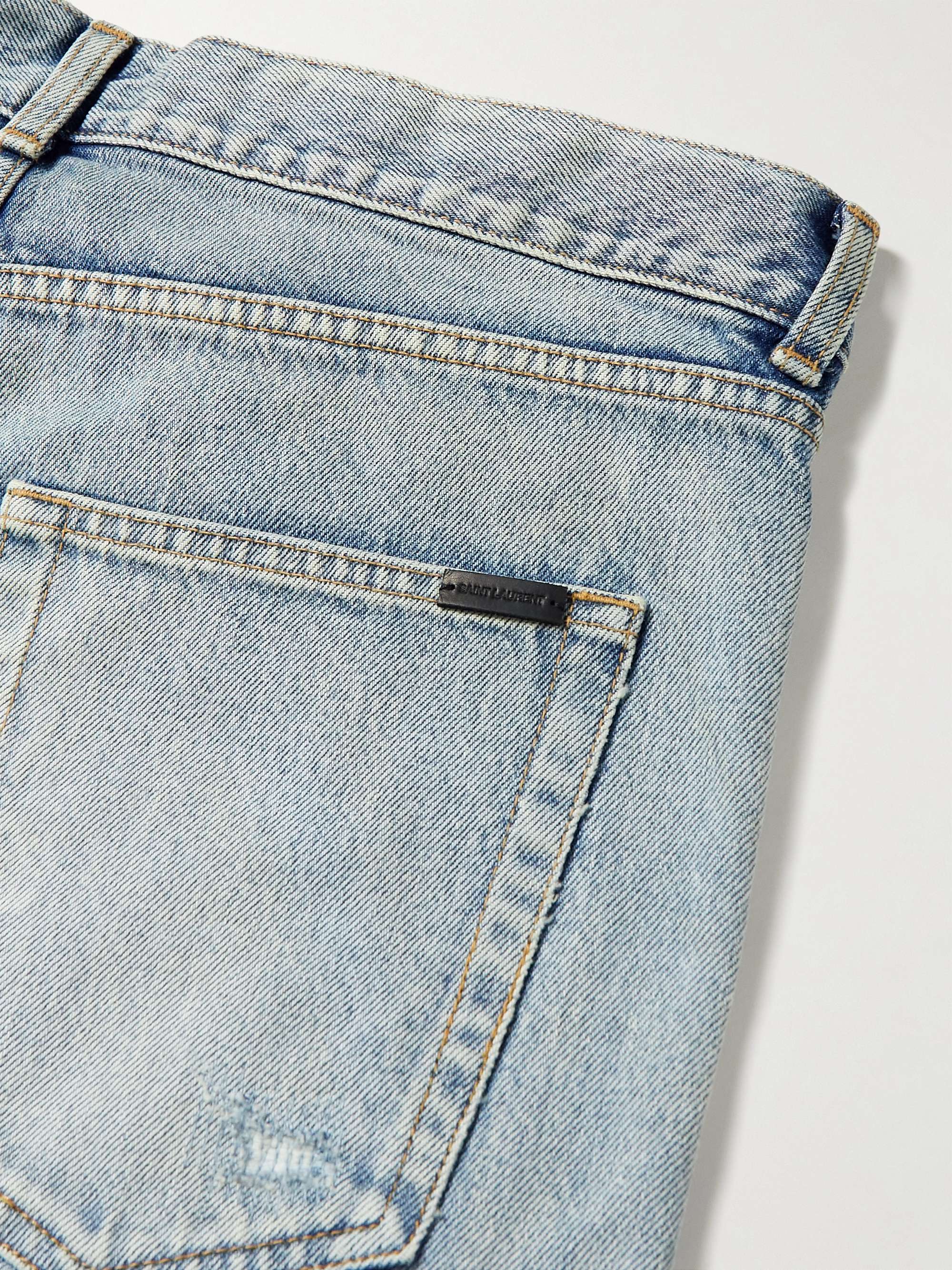 SAINT LAURENT Slim-Fit Distressed Jeans