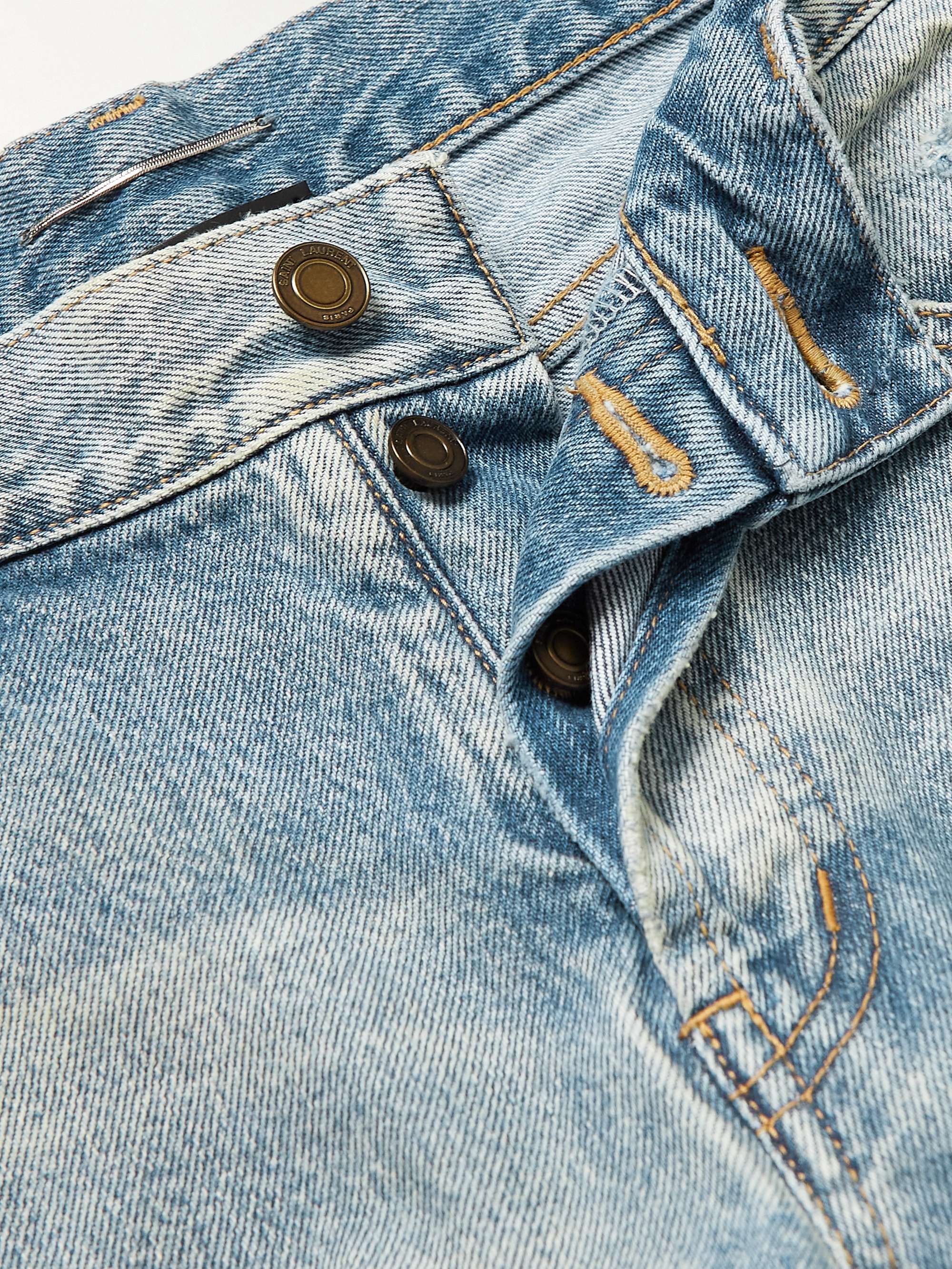 SAINT LAURENT Slim-Fit Distressed Jeans