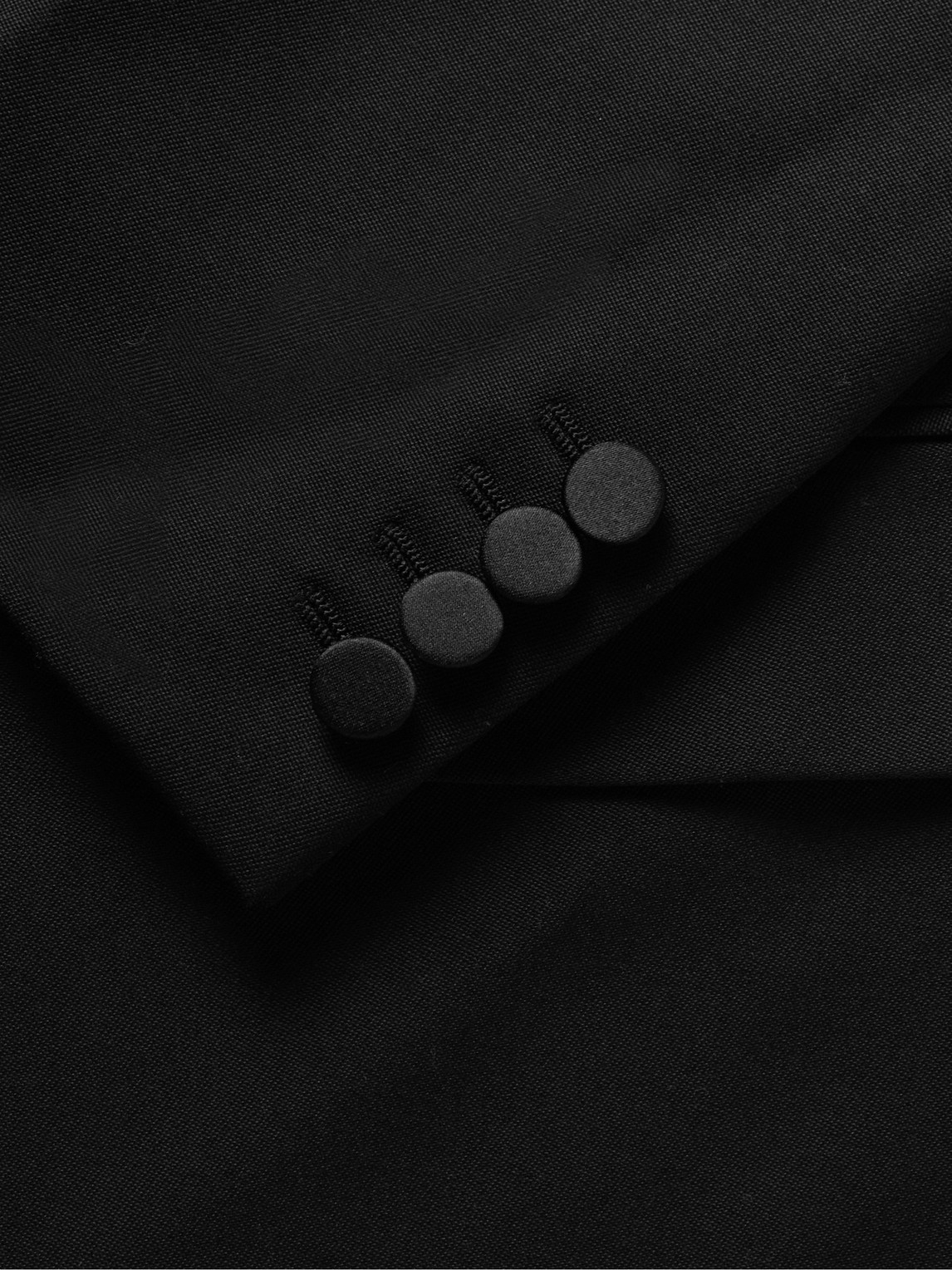 Saint Laurent Suit Made Of Wool With Satin Inserts In Black