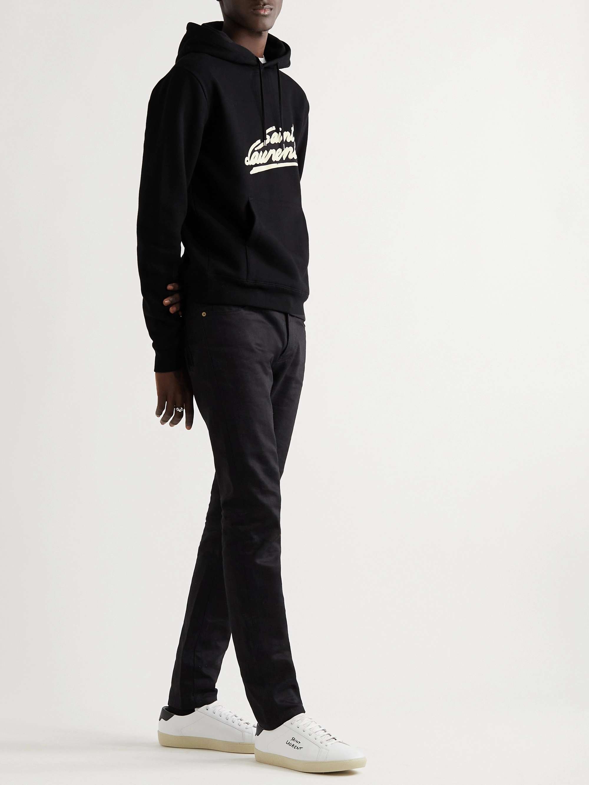 Saint laurent black sweatshirt clearance
