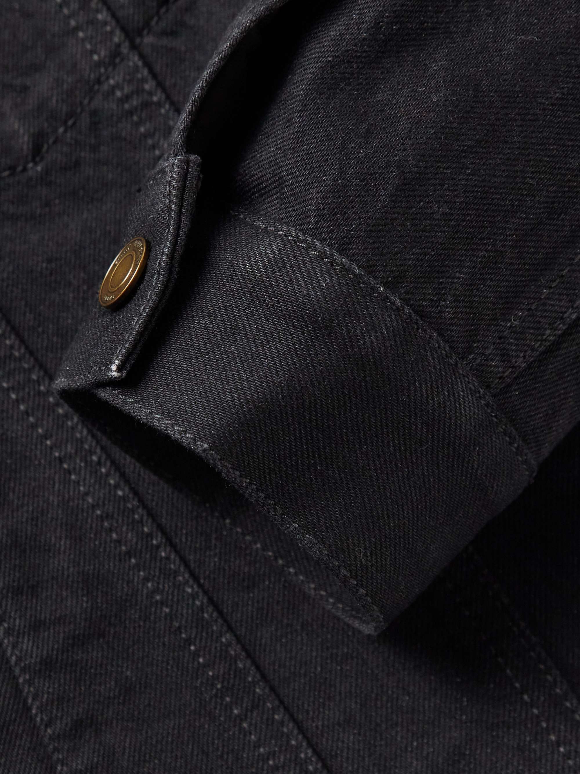 SAINT LAURENT Slim-Fit Shearling-Lined Denim Jacket