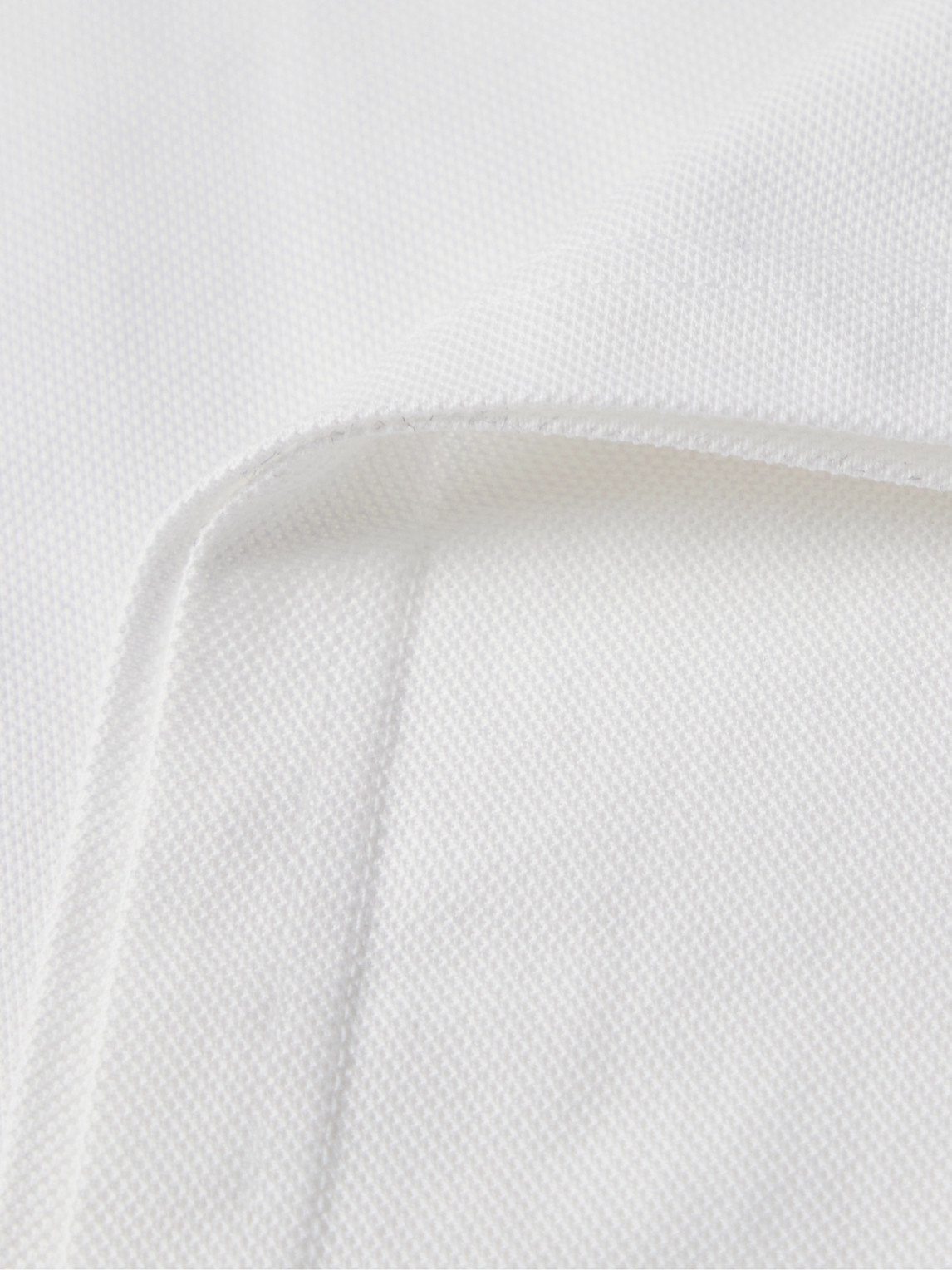 Shop Saint Laurent Slim-fit Logo-embroidered Cotton-piqué Polo Shirt In White