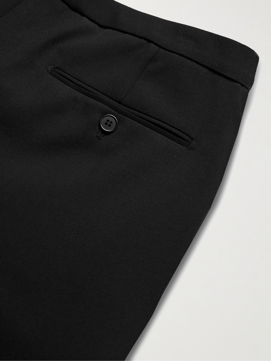 Virgin Wool Grain De Poudre Trousers Slim-Fit