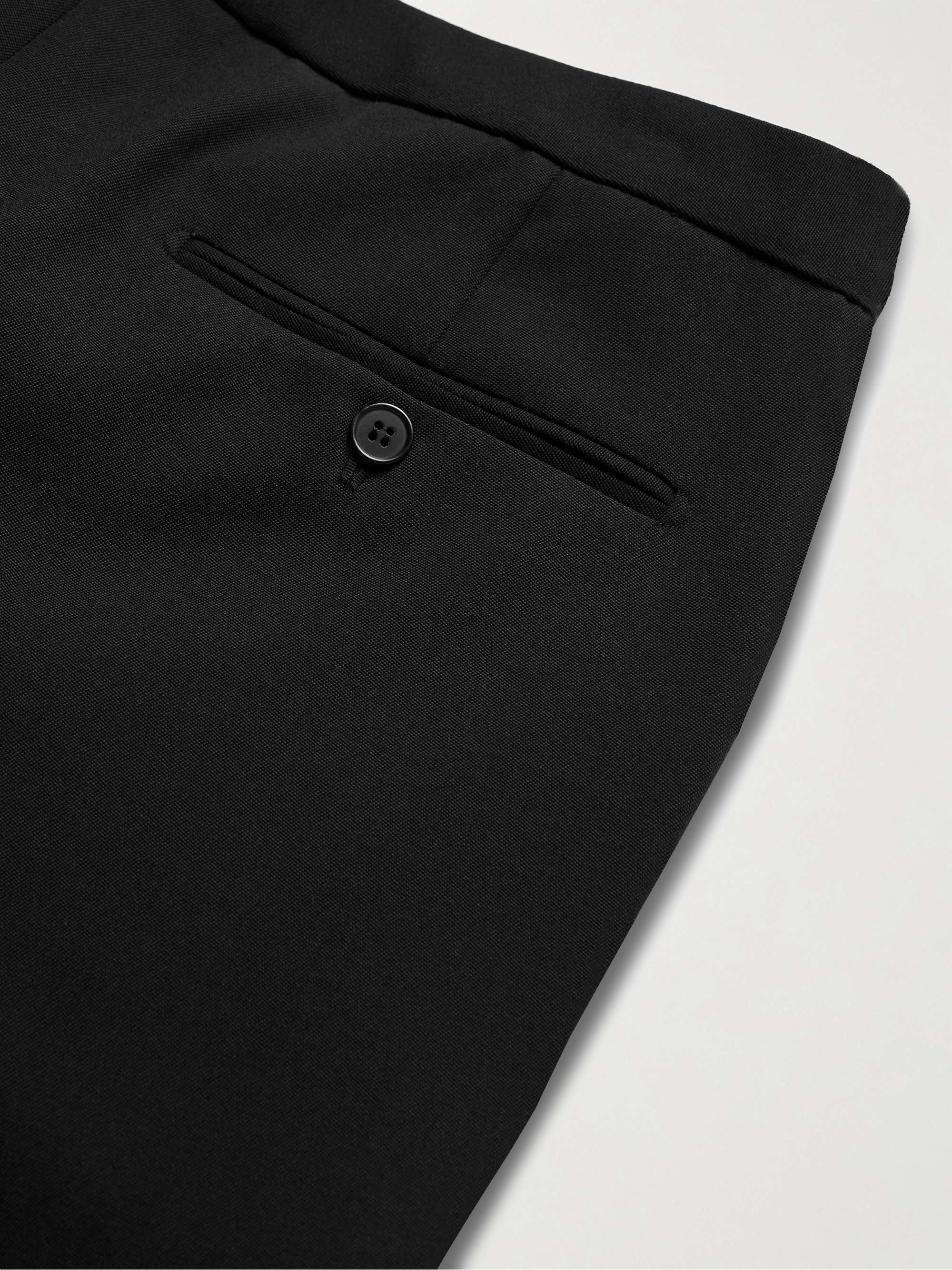 SAINT LAURENT Slim-Fit Virgin Wool Grain de Poudre Trousers