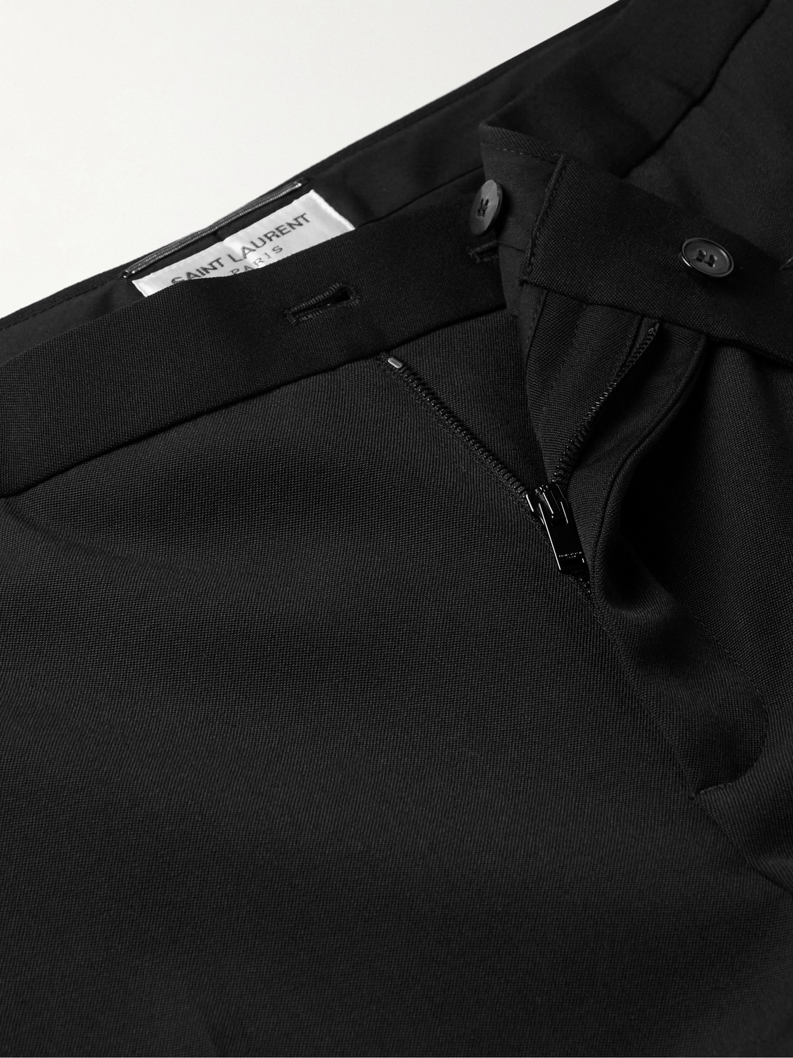 Virgin Wool Grain De Poudre Trousers Slim-Fit