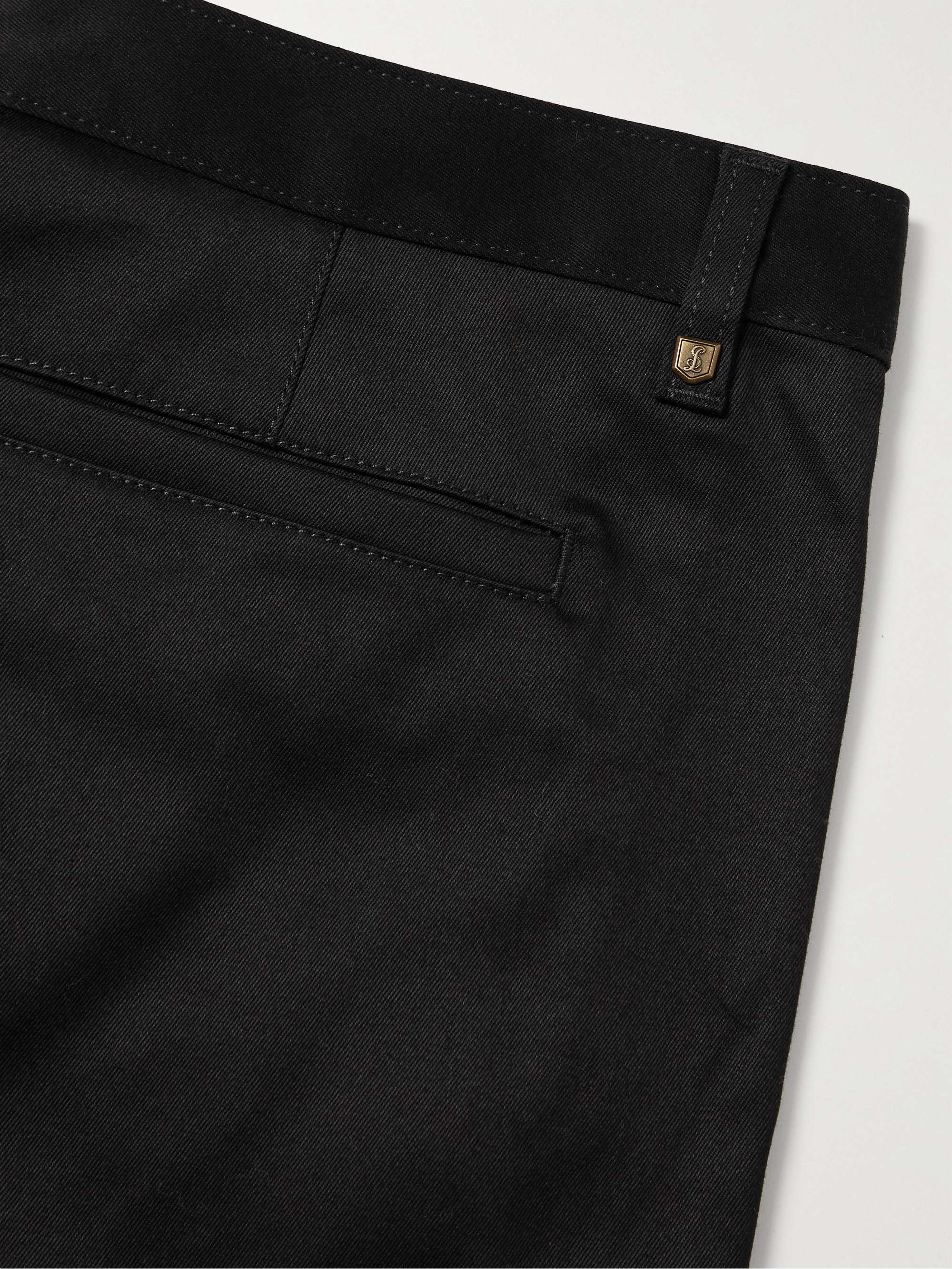 SAINT LAURENT Navy Slim-Fit Cotton-Blend Chinos