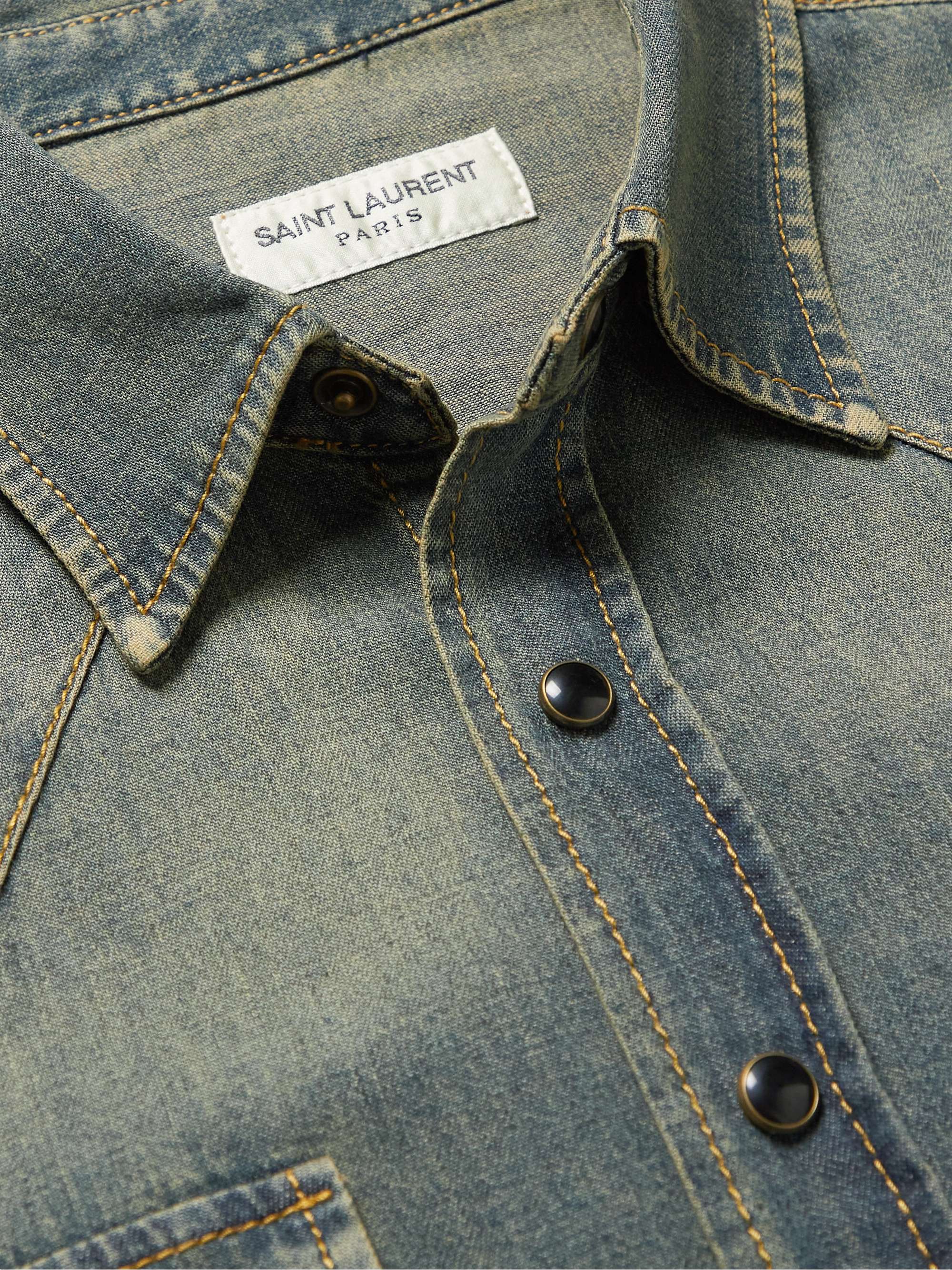 SAINT LAURENT Denim Western Shirt