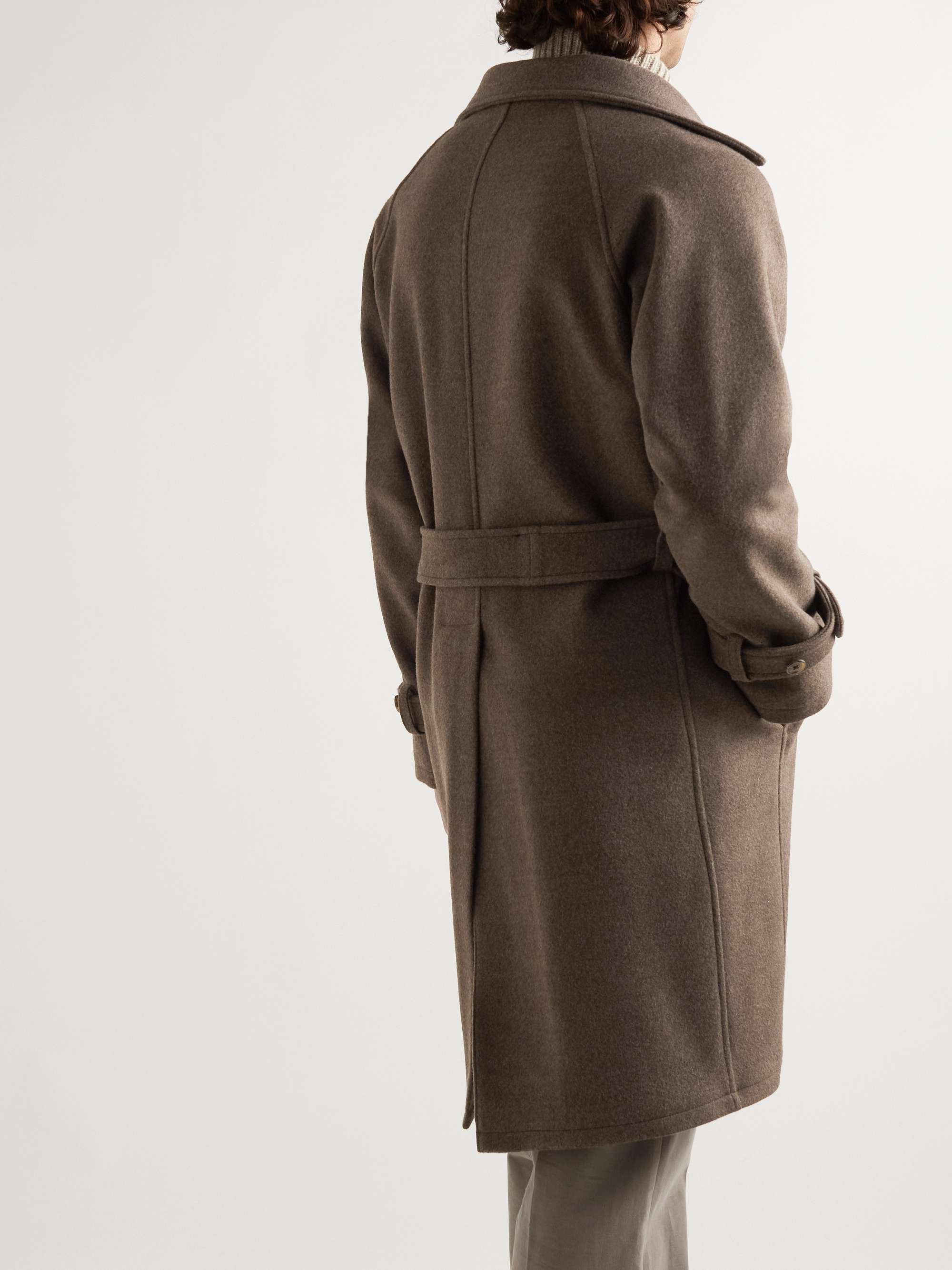STÒFFA Belted Wool-Felt Coat