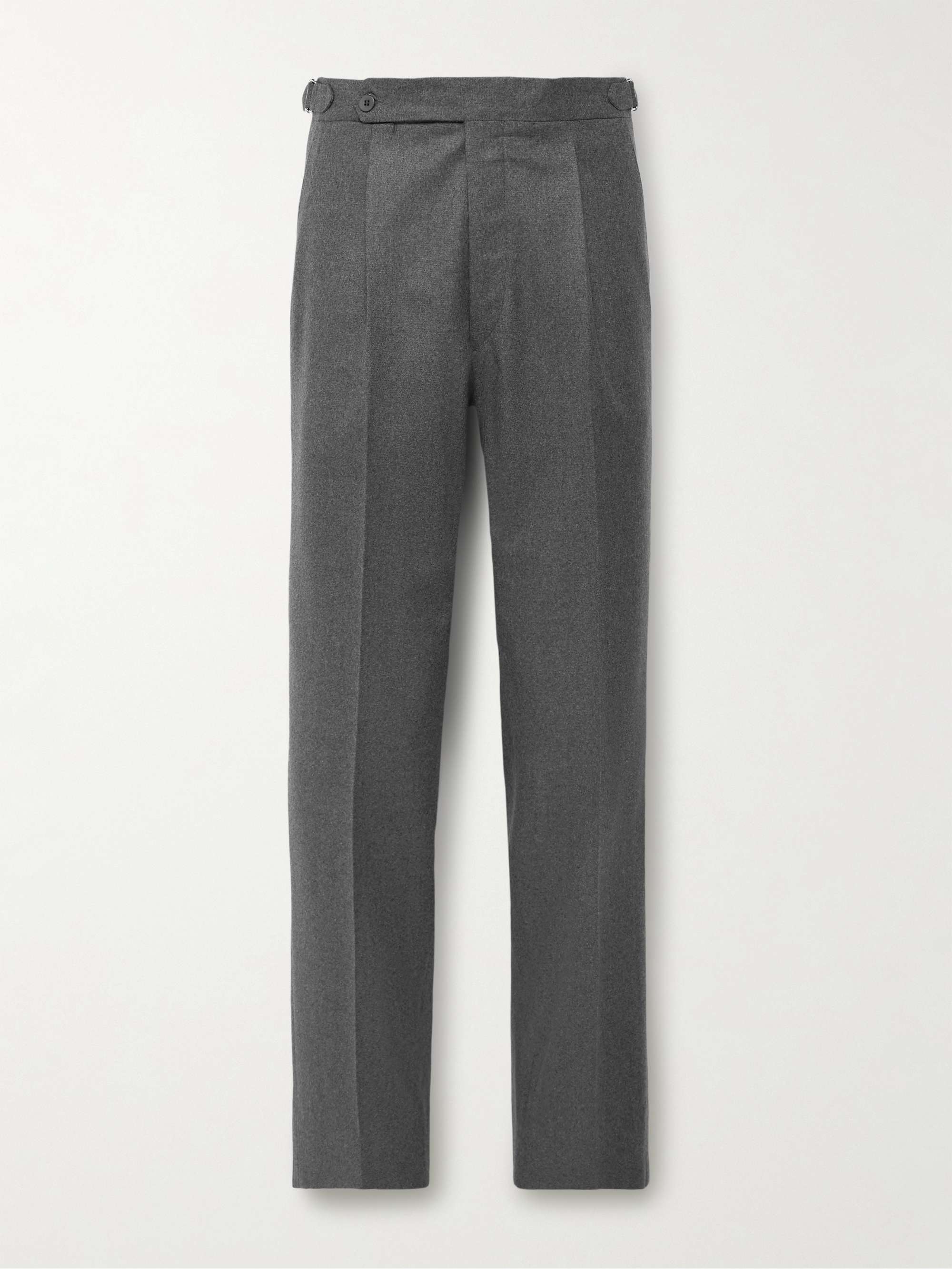 STÒFFA Straight-Leg Pleated Wool-Flannel Trousers