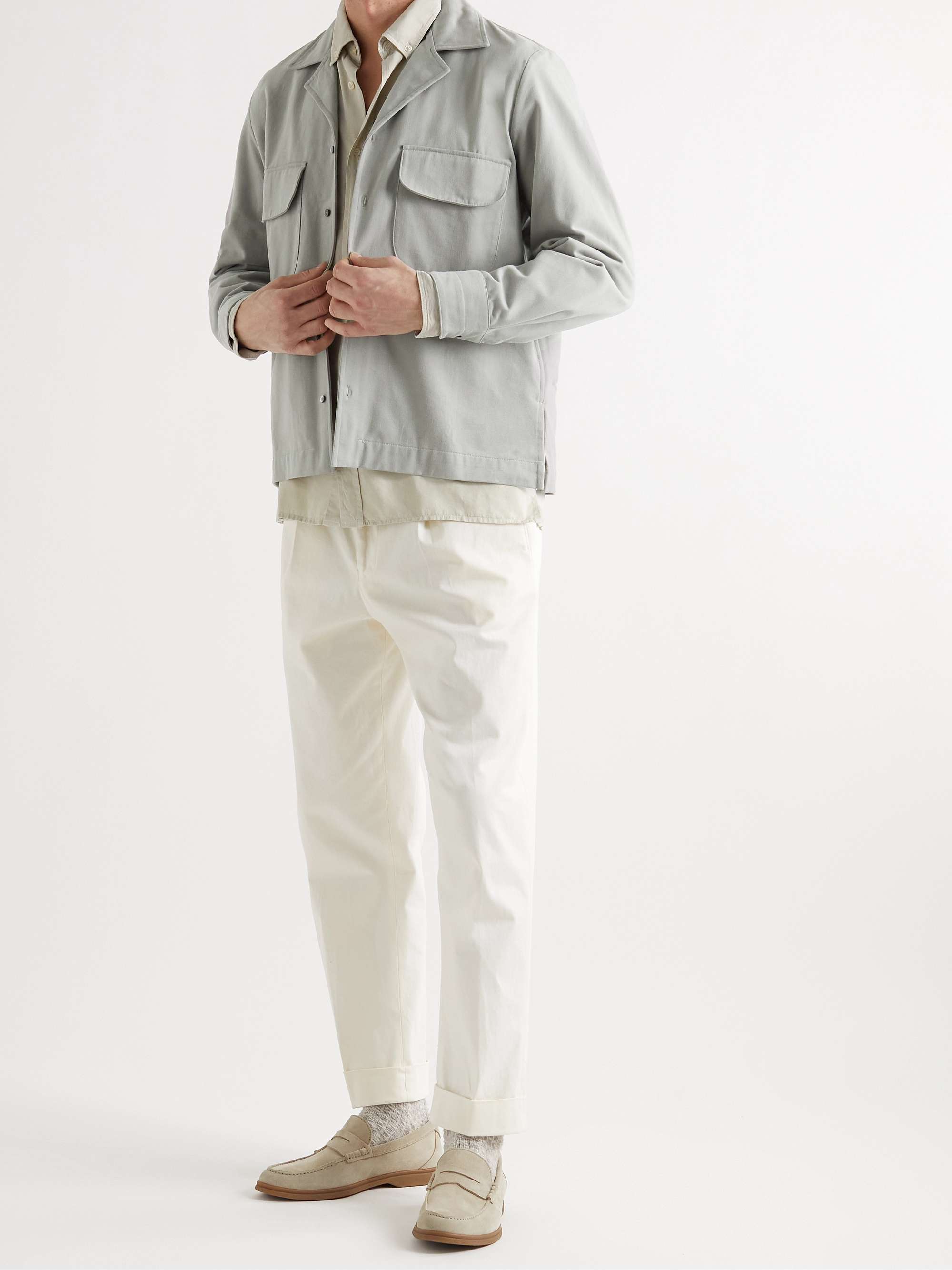 STÒFFA Camp-Collar Cotton-Twill Shirt