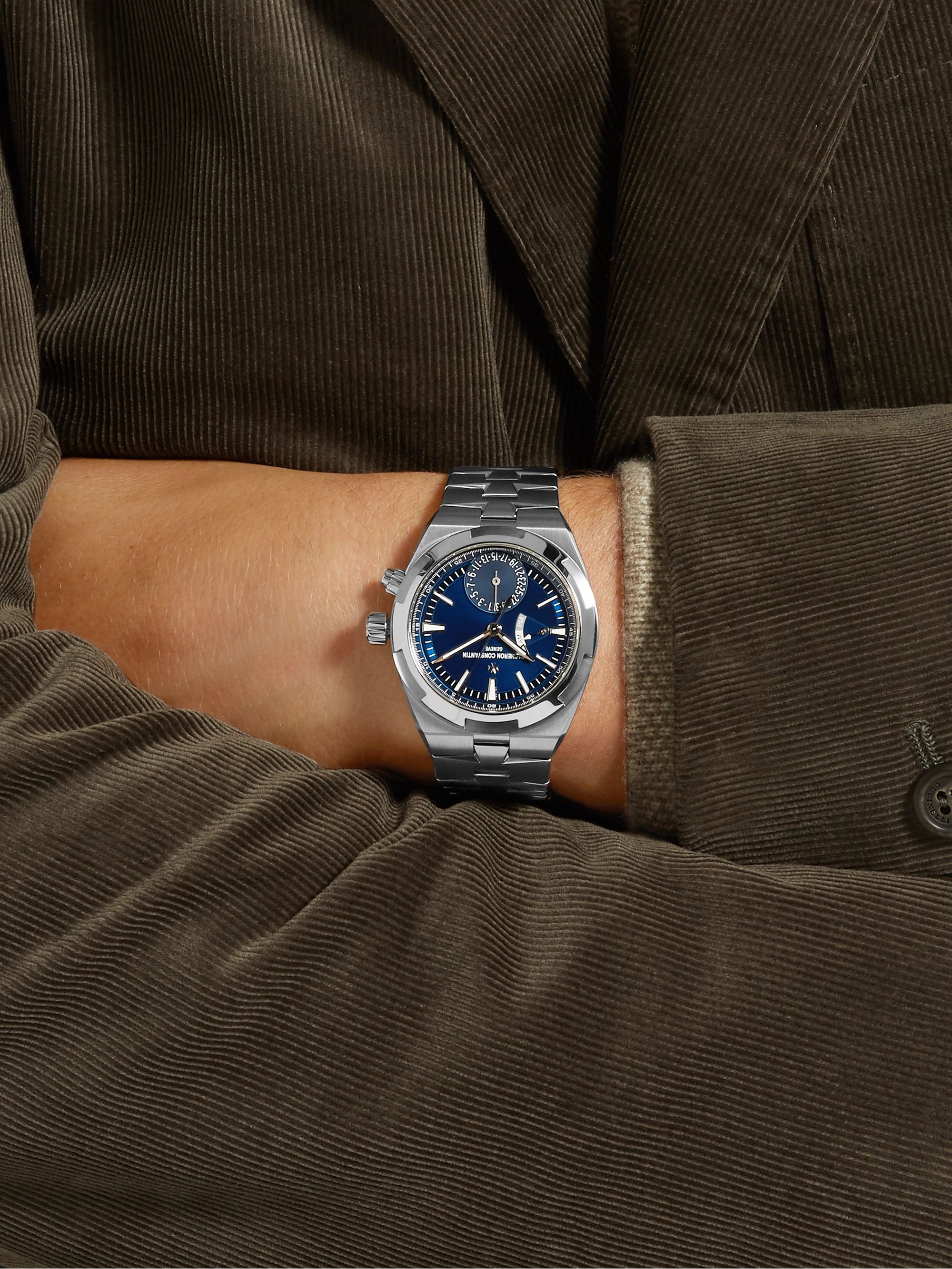 VACHERON CONSTANTIN Overseas Dual Time Automatic 41mm Stainless Steel  Watch, Ref. No. 7900V/110A-B334 for Men | MR PORTER